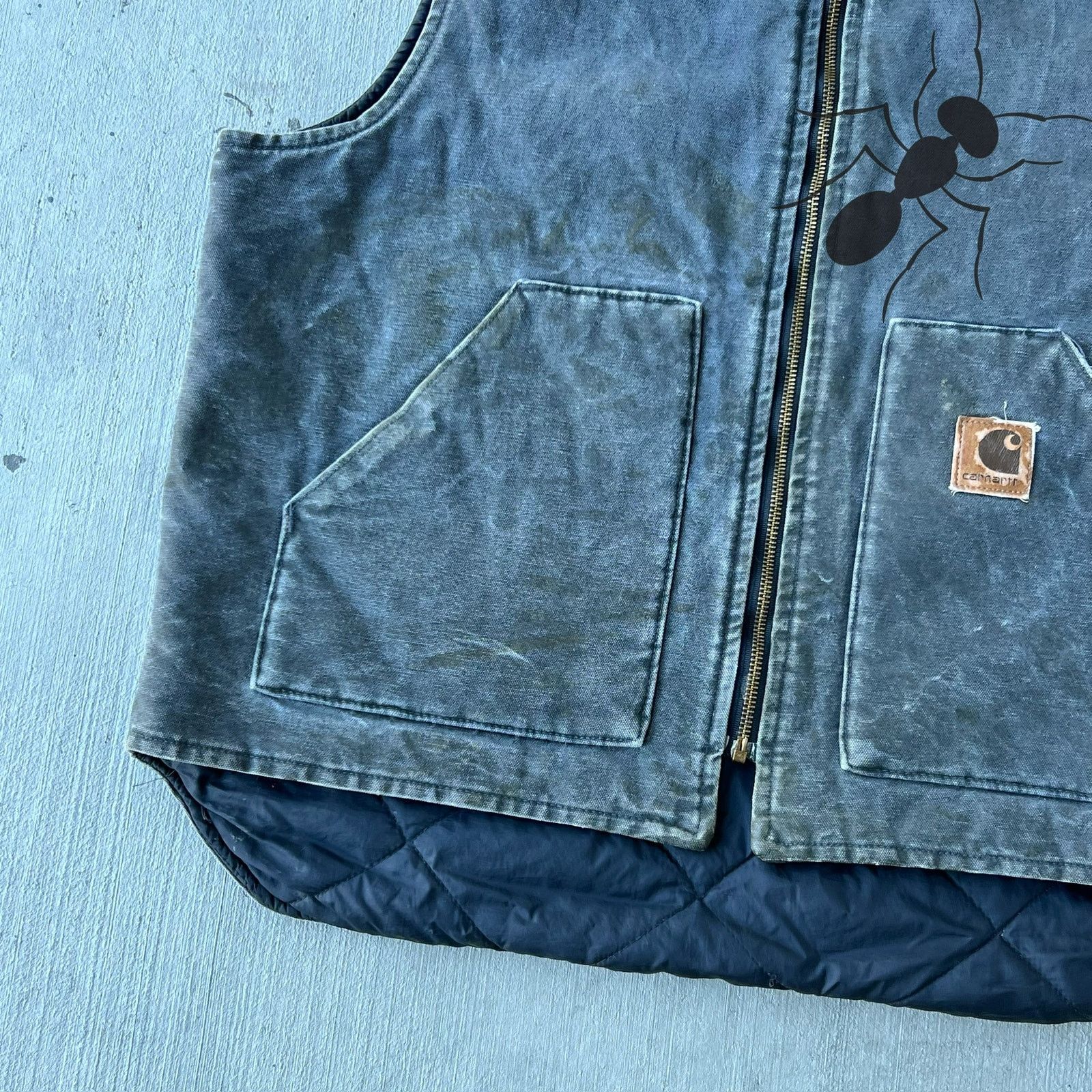 Carhartt × Vintage Carhartt faded gray work wear vest Size US XL / EU 56 / 4 - 3 Thumbnail