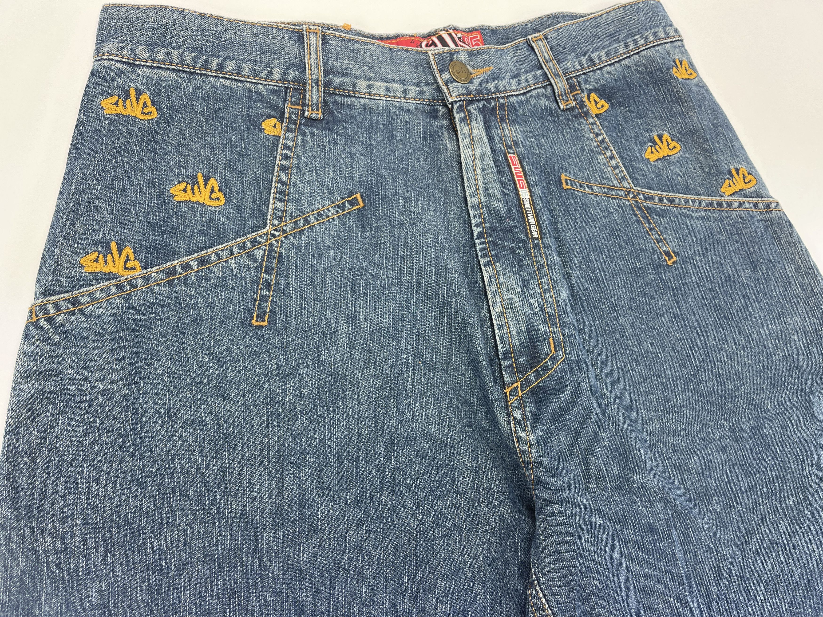 Vintage SWG Street War Gear jeans shorts vintage hip hop 90s size 32 Size US 32 / EU 48 - 9 Thumbnail