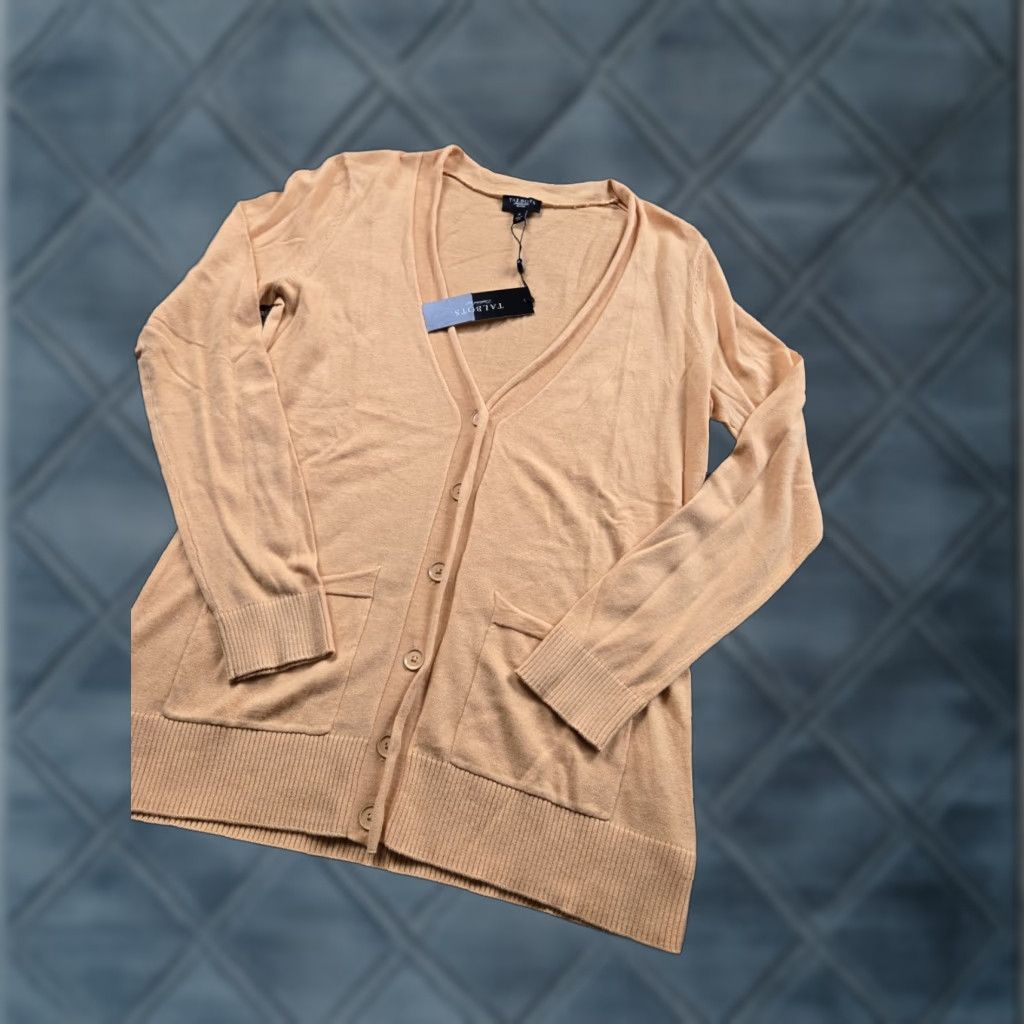 Talbots VINTAGE Talbots Sweater Womens Petite P Orange Cardigan Button Up Pockets NWT Size XXS / US 00 / IT 34 - 1 Thumbnail