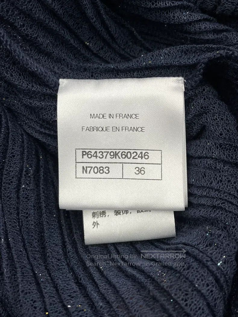 Chanel Chanel Roof Series Dark Blue Thin Glitter Ruffle Long-slee Size XS / US 0-2 / IT 36-38 - 5 Thumbnail