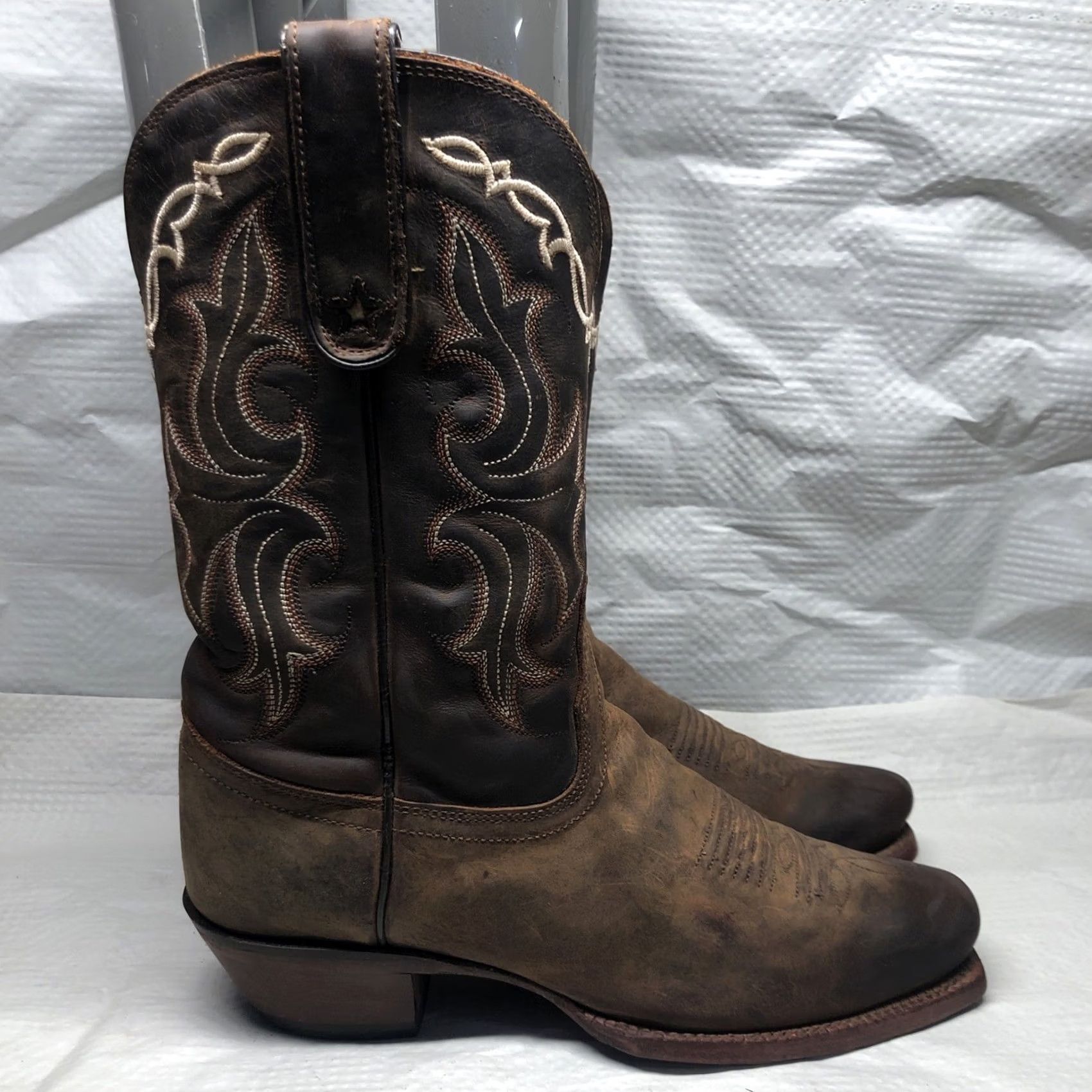 Tony Lama Tony Lama Womens Western Boots Vaquero Size 7.5B Cowgirl Style VF 6007 Boots Western Embroidered Leather Medium Shaft Brown Ladies Size US 8 / IT 38 - 3 Thumbnail