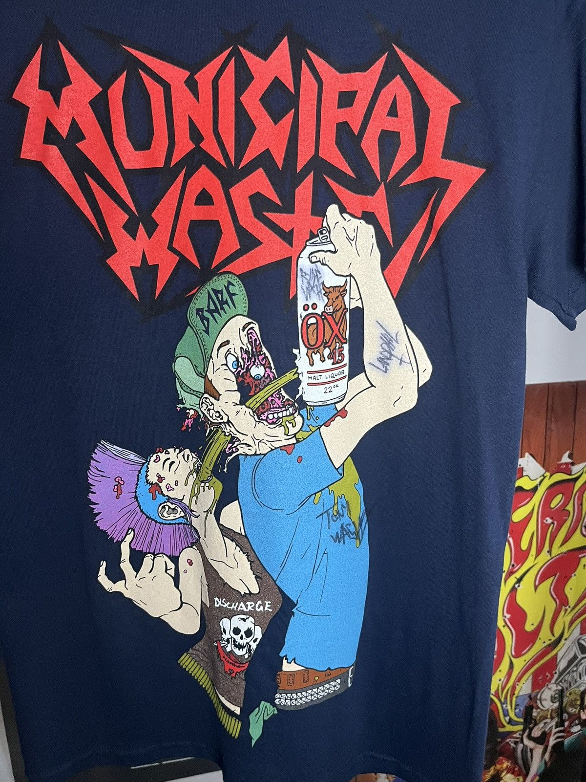 Band Tees Signed Municipal Waste Shotgun Blast Barf Shirt Size US S / EU 44-46 / 1 - 2 Thumbnail