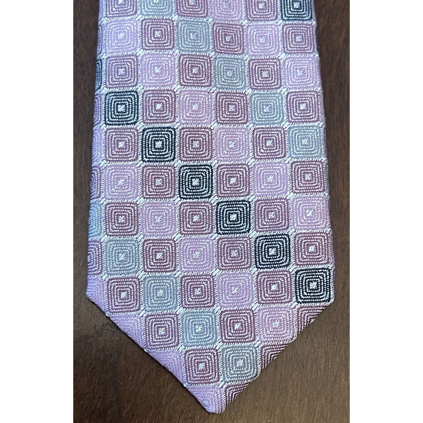 Madison Madison Pink 100% Silk Men’s Neck Tie Made In China Size ONE SIZE - 6 Thumbnail
