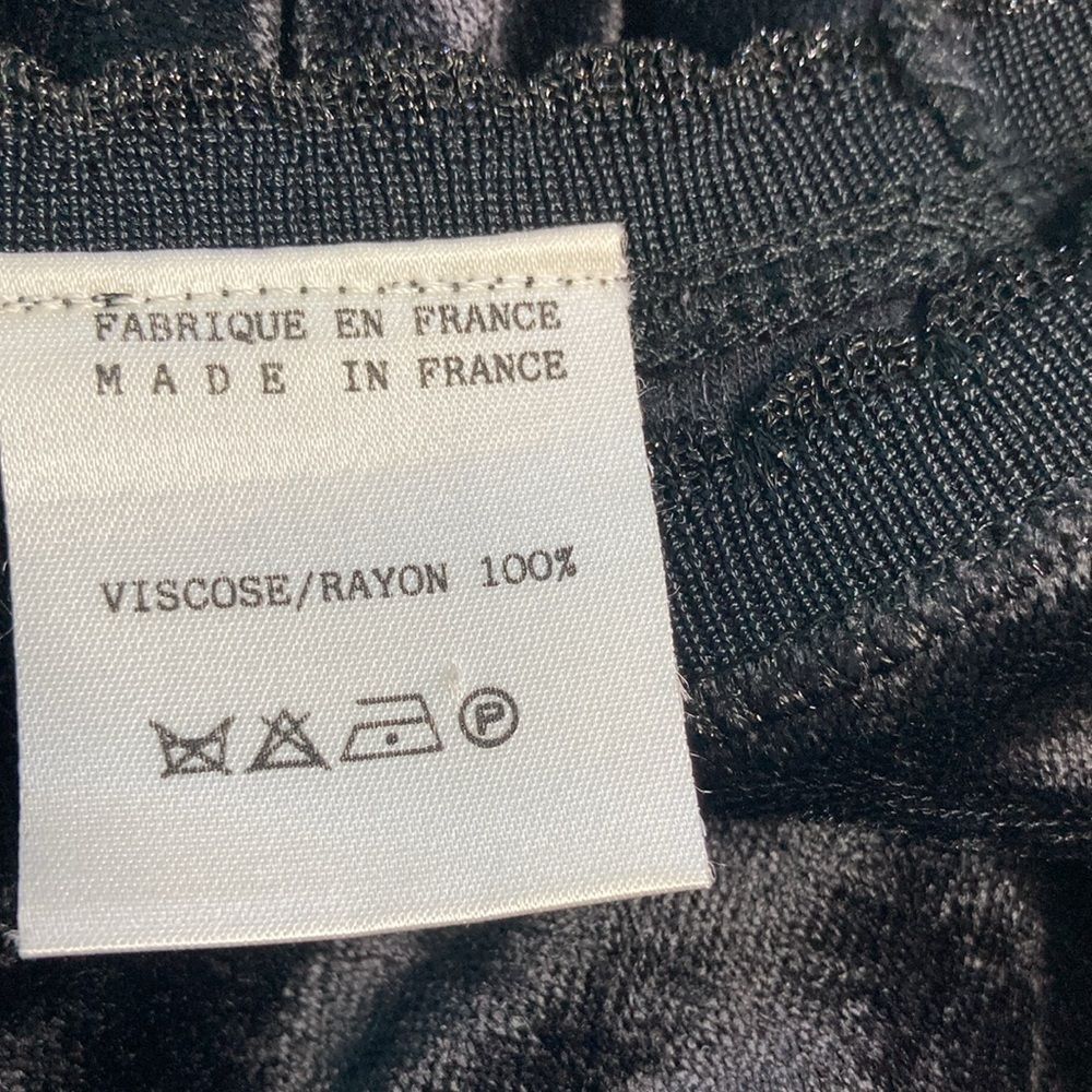 Sonia Rykiel Sonia Rykiel Size L Black Velvety French Pullover Top With G Size L / US 10 / IT 46 - 4 Thumbnail