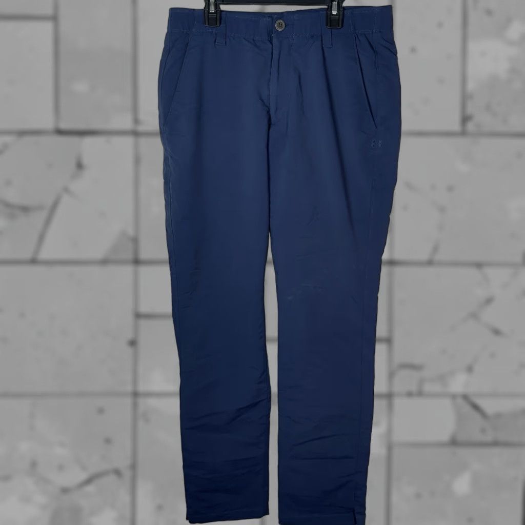 Under Armour Under Armour Pants Men 32x34 Chino Polyester Blend Blue Size 32 Regular Mens Size US 32 / EU 48 - 1 Thumbnail
