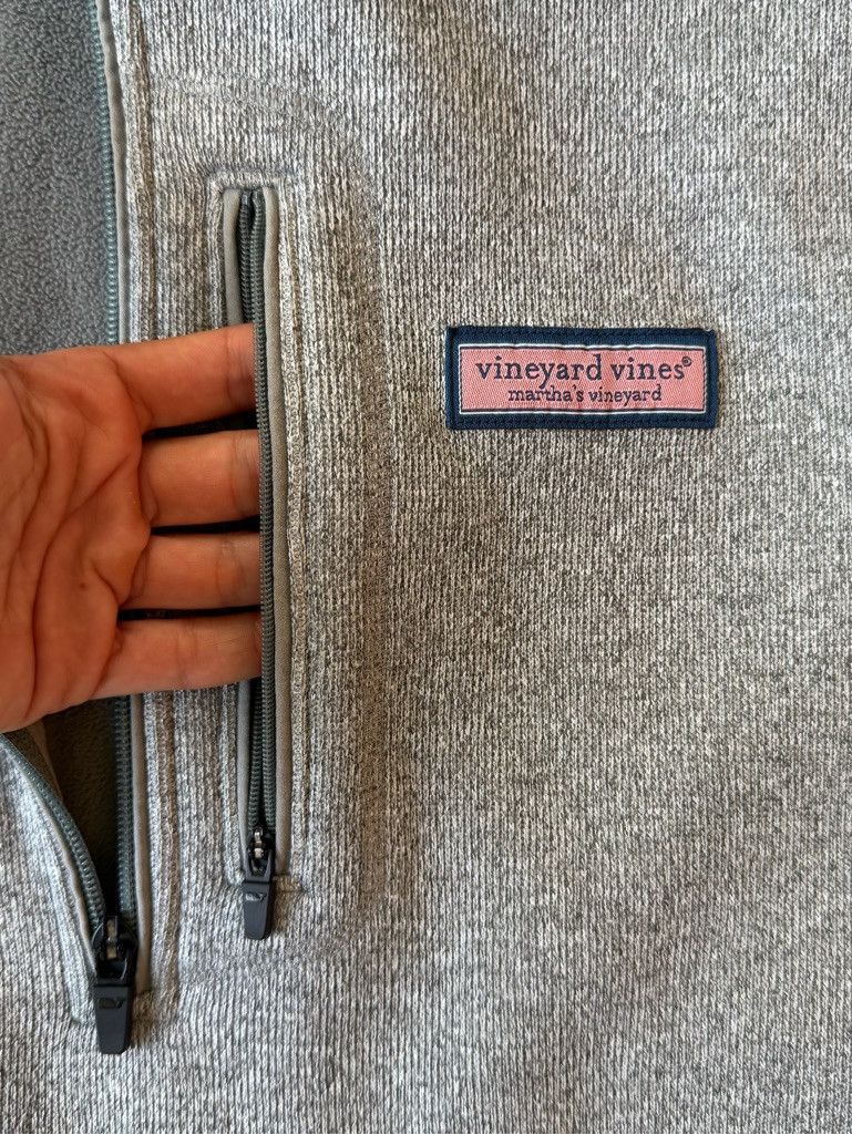 Vineyard Vines Vineyard Vines Men's Light Gray Quarter-Zip Pullover Size US L / EU 52-54 / 3 - 5 Thumbnail