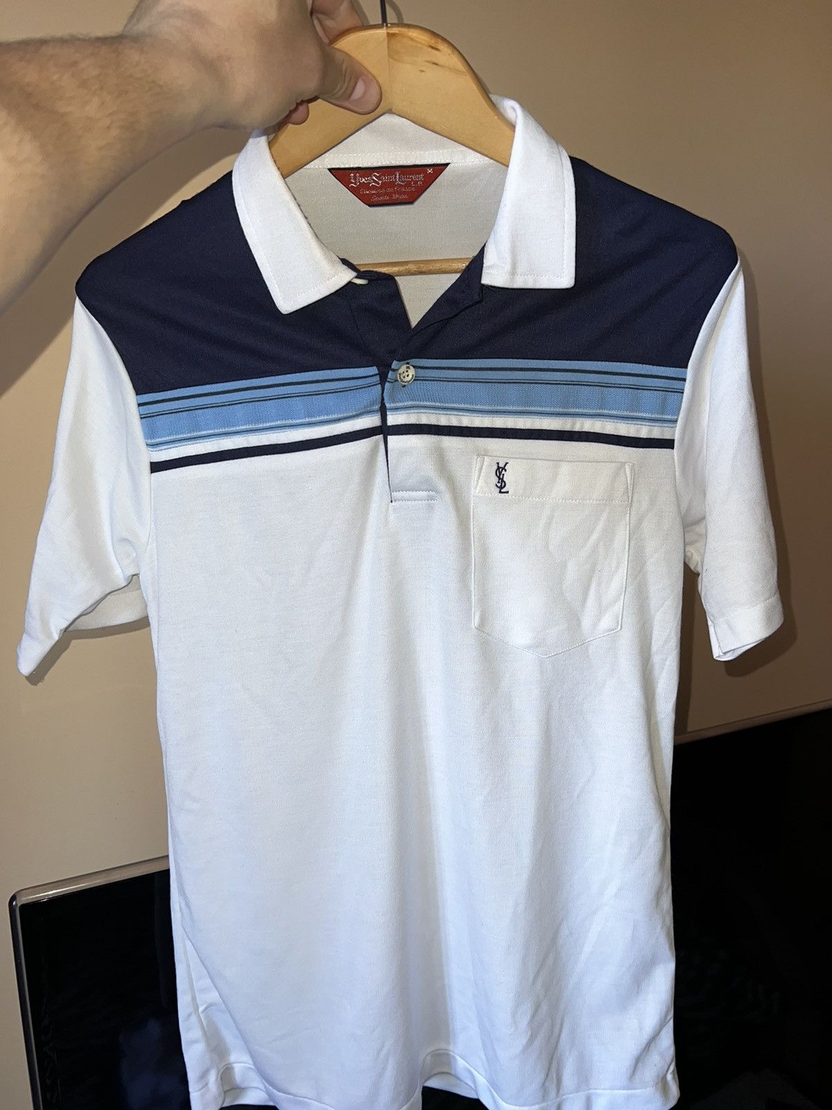 Vintage × Yves Saint Laurent Yves Saint Laurent polo t-shirt rare luxury vintage 80’s Size US M / EU 48-50 / 2 - 3 Thumbnail