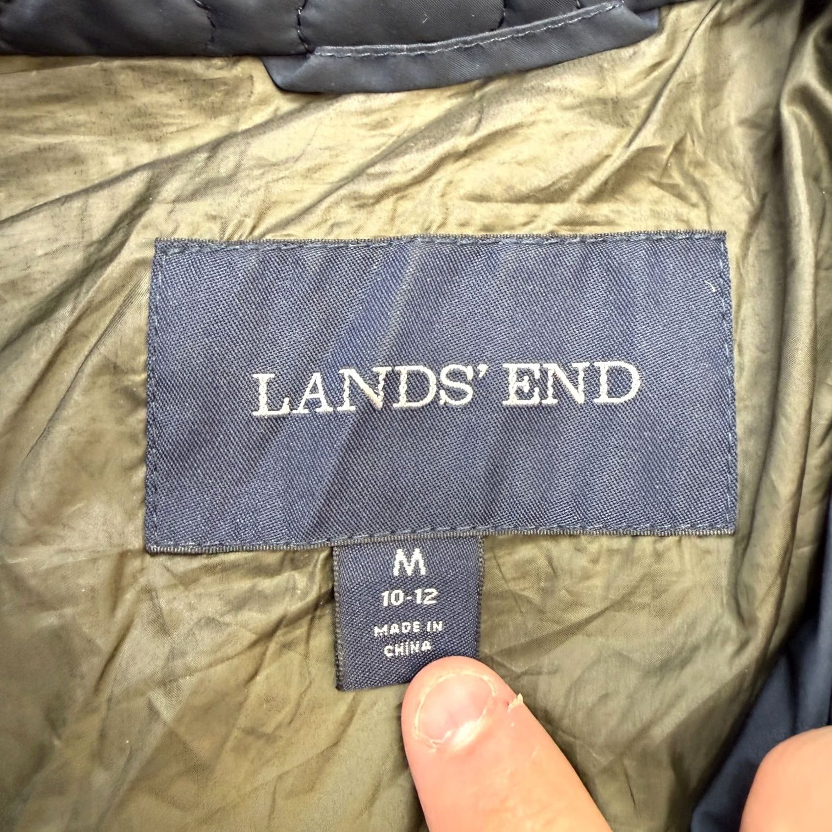 Lands' End Lands' End Jacket Women M Navy Quilted Insulated Chore Primaloft Short Sleeve/Xlong? (Note: Original has Long Sleeve) Size M / US 6-8 / IT 42-44 - 7 Thumbnail