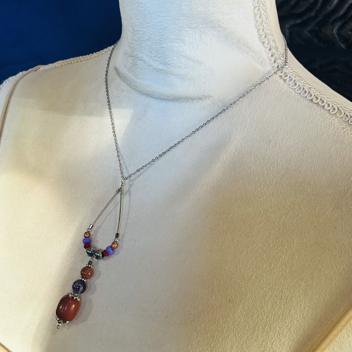 Handmade Handcrafted vintage bead changeable charm pendant necklace Size ONE SIZE - 4 Thumbnail