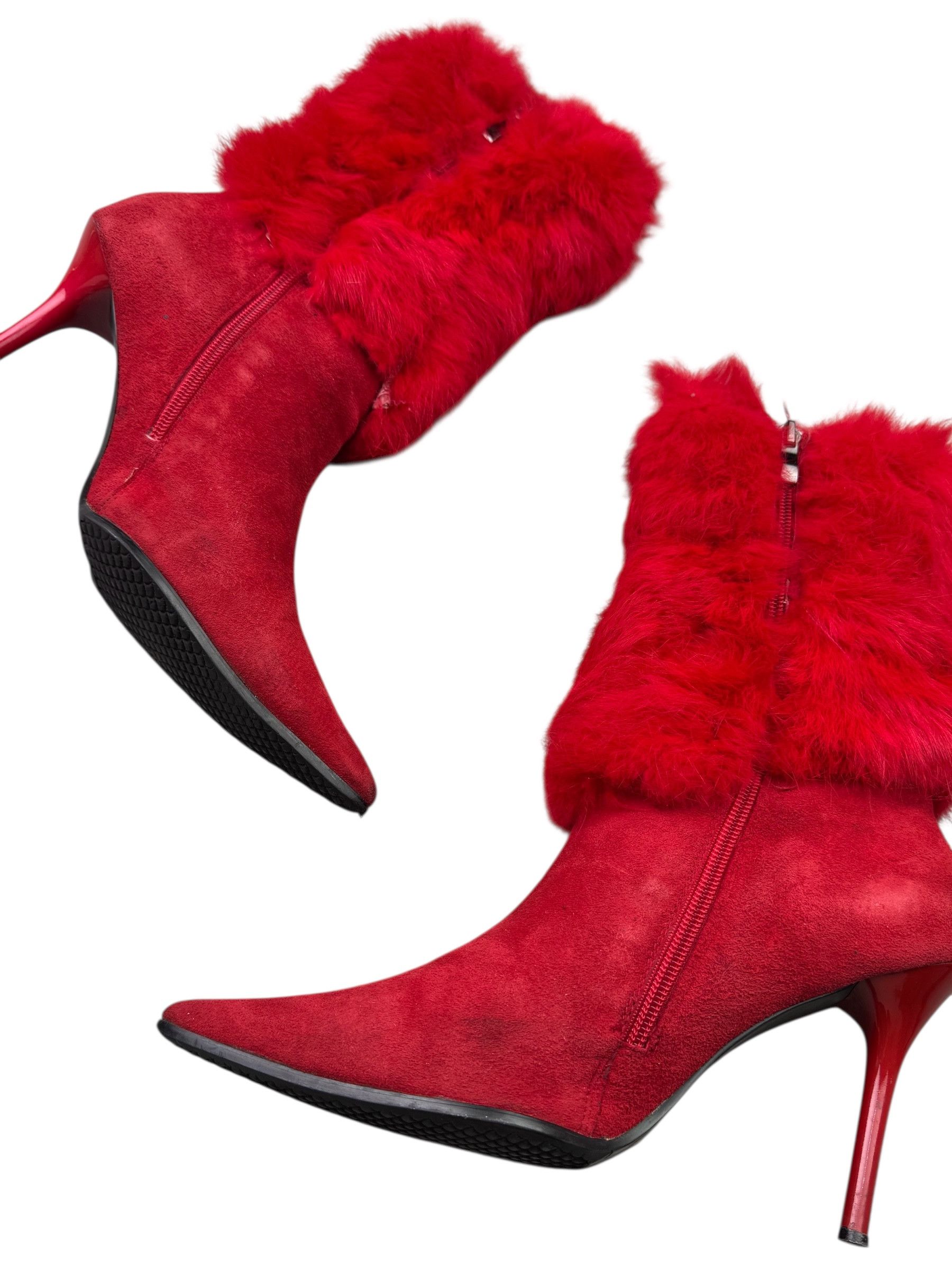 Japanese Brand Vintage Heels Boots With Real Fur Details W274(V9) Size US 8 / IT 38 - 6 Thumbnail