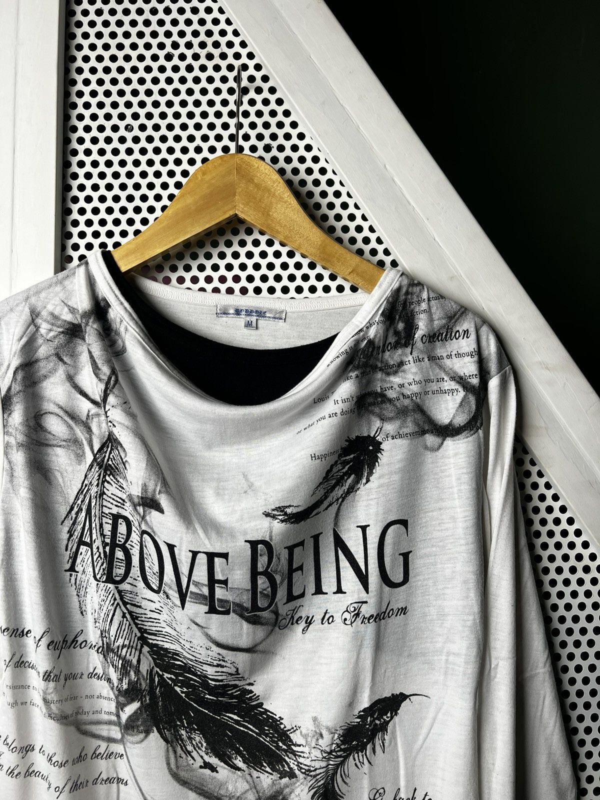 If Six Was Nine Japanese Smoke and Feather Poem Longsleeve Double Layered Size US M / EU 48-50 / 2 - 3 Thumbnail