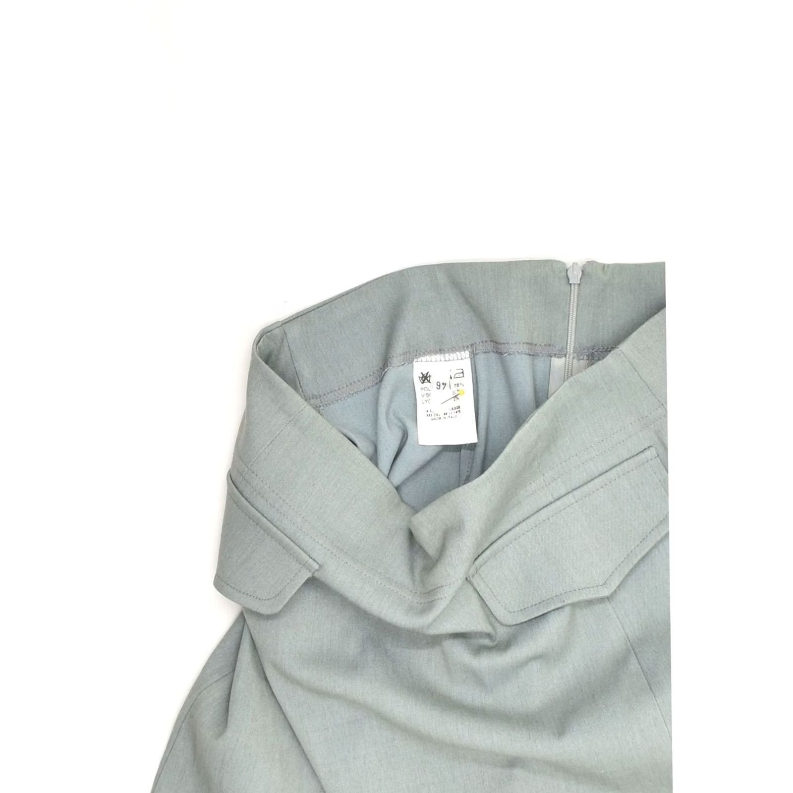 Vintage VINTAGE Womens High Waist A-Line Skirt Grey IT 46 Large W29 Polyester 17in 29in AG05 Size 36" / US 14 / IT 50 - 3 Thumbnail