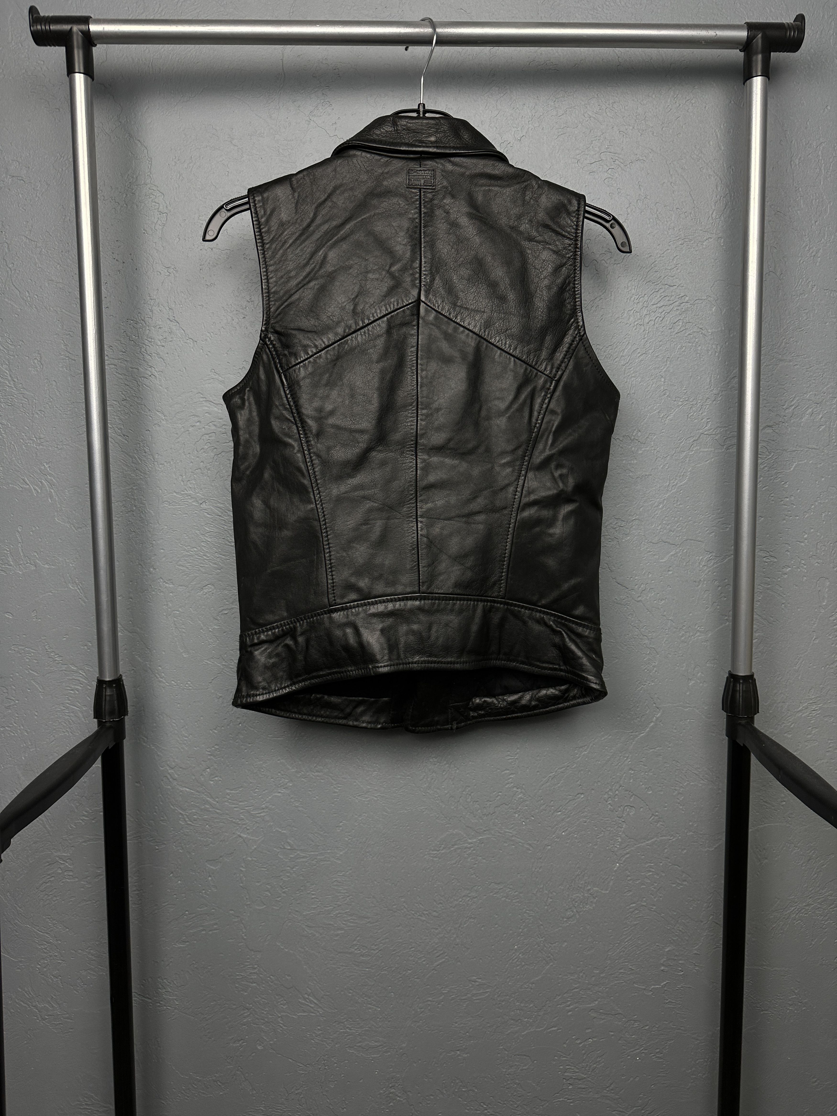G-Star G Star Raw Womens Leather Gilet Vest Size XS / US 0-2 / IT 36-38 - 6 Thumbnail