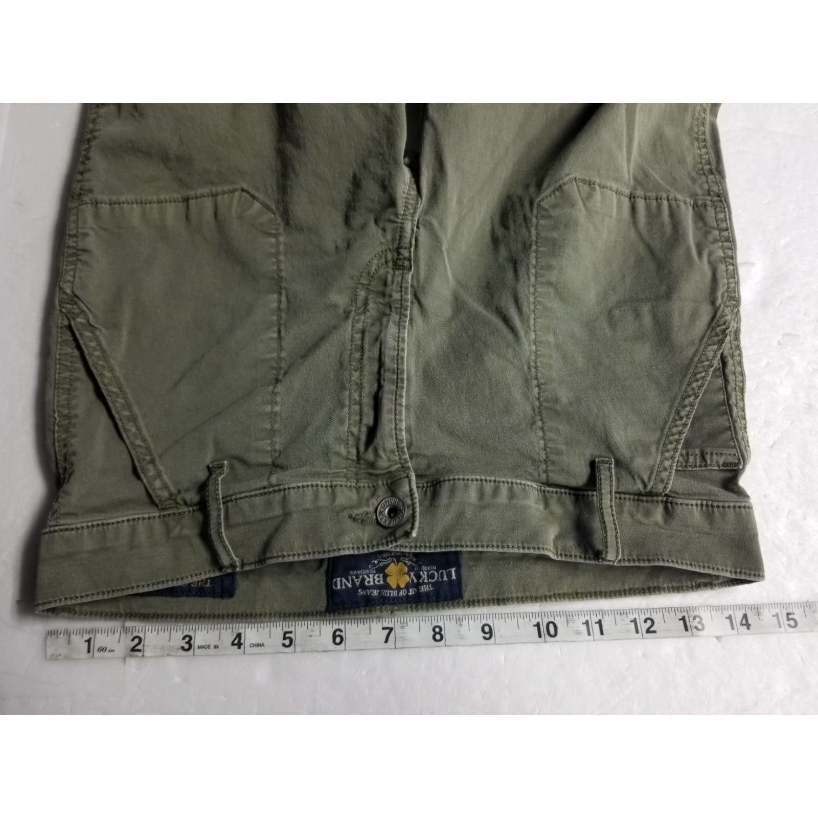 Lucky Brand Lucky Brand Jeans Women 2/26 Army Green Straight Stretch 5-Pocket Denim Inseam 28 in Size 26" / US 2 / IT 38 - 3 Thumbnail