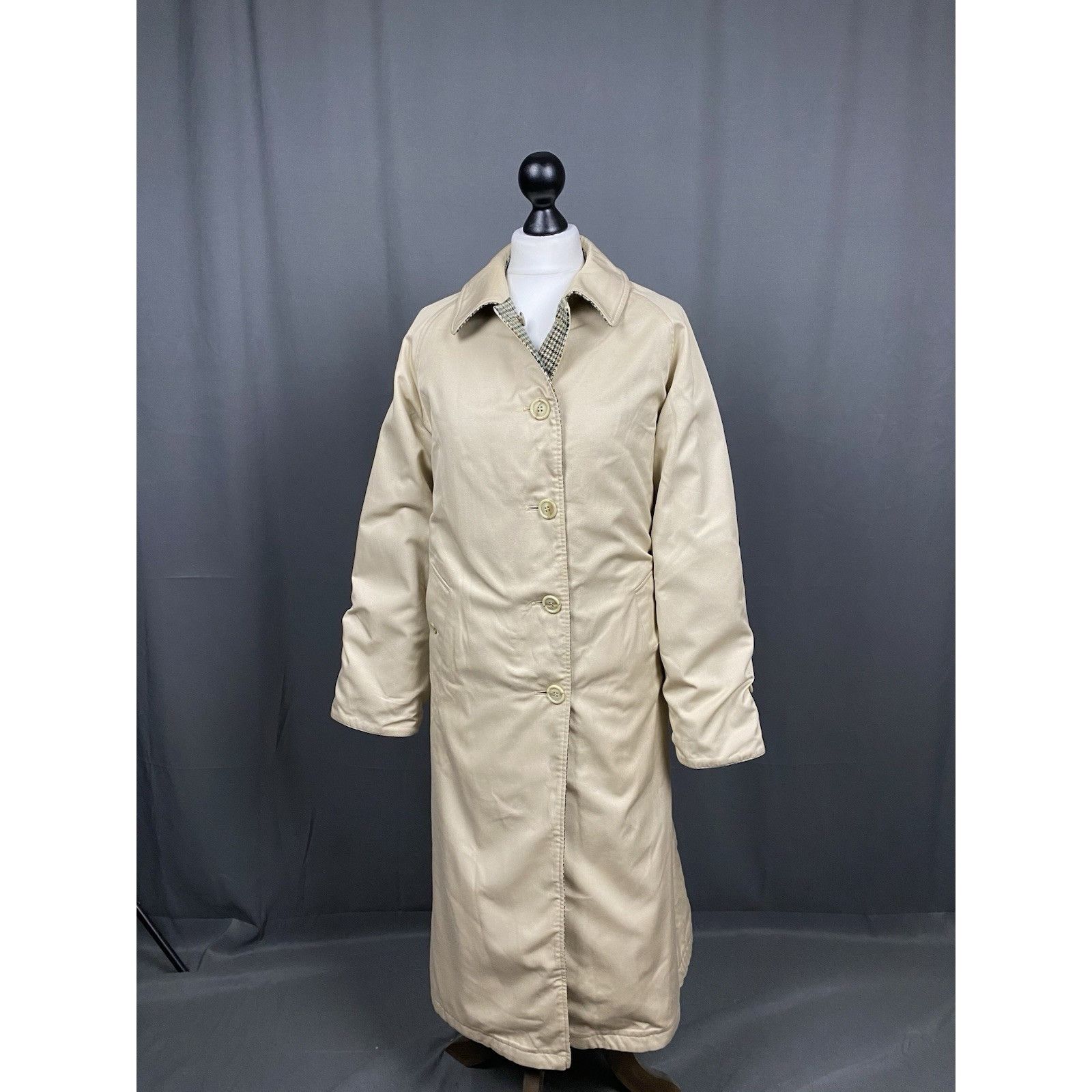 Burberry Burberry Women's Beige / Green Reversible Wool Coat Size 16 Size XL / US 12-14 / IT 48-50 - 5 Thumbnail