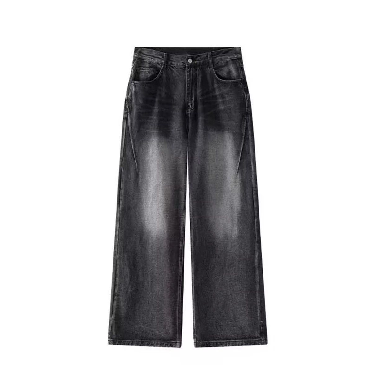 Jean × Vintage Washed Gray Straight Streetwear Jeans Y2k Vintage Size US 30 / EU 46 - 5 Thumbnail