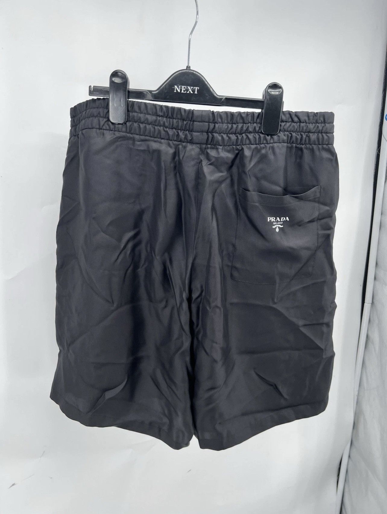 Prada Brand New Prada Silk Logo Shorts Size L RRP $1000 Size US 34 / EU 50 - 2 Thumbnail