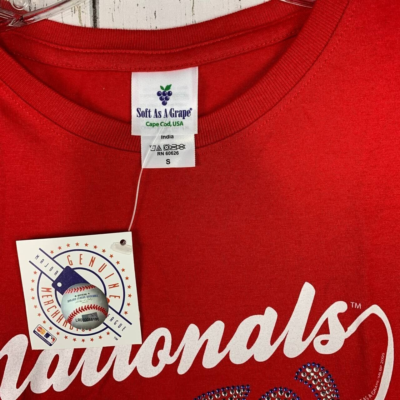 MLB Washington Nationals MLB Soft As A Grape T-Shirt Red Women Size S / US 4 / IT 40 - 3 Thumbnail