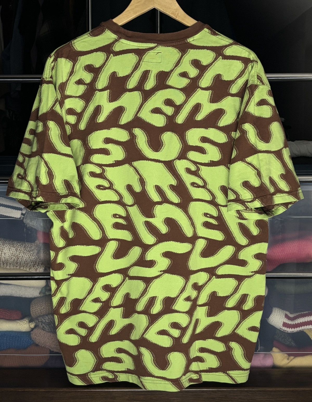 Supreme Supreme Stacked Intarsia Print Rare Crazy Oversized Tee Size US L / EU 52-54 / 3 - 3 Thumbnail