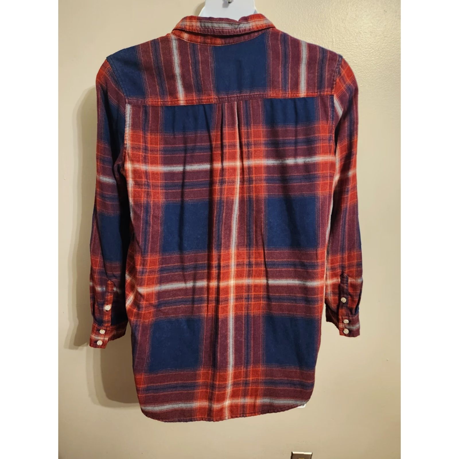Mossimo Mossimo Flannel Shirt Womens XL Red Blue Plaid Button-Down Boyfriend Fit Top Size XL / US 12-14 / IT 48-50 - 5 Thumbnail