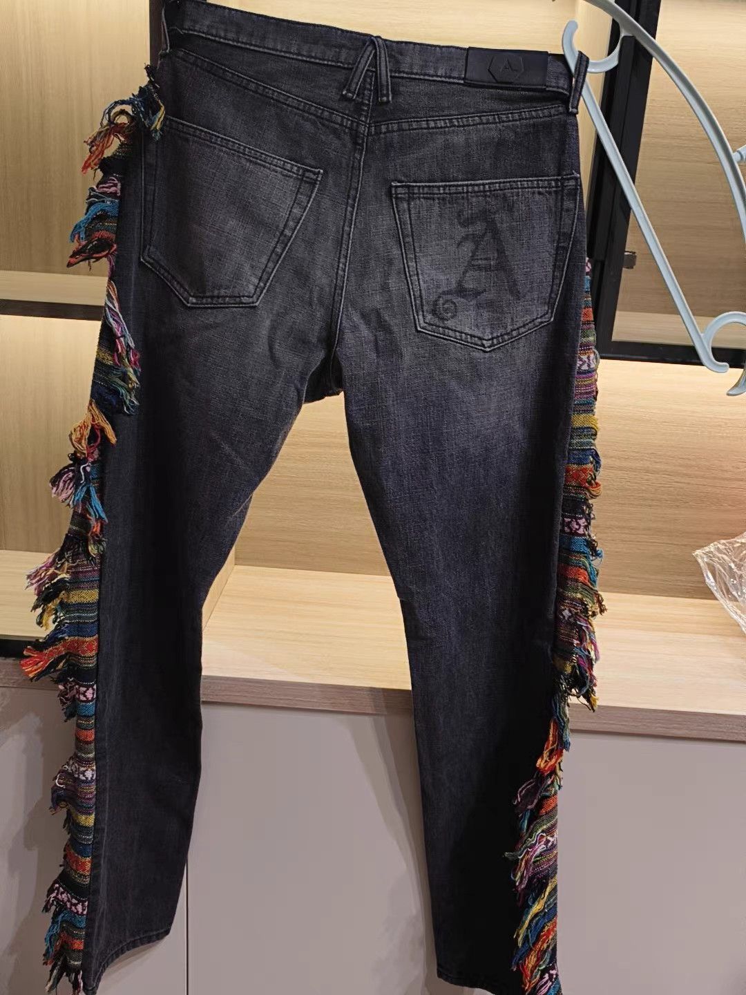 Alchemist Alchemist Black Fringe Jeans K8 Size US 30 / EU 46 - 3 Thumbnail