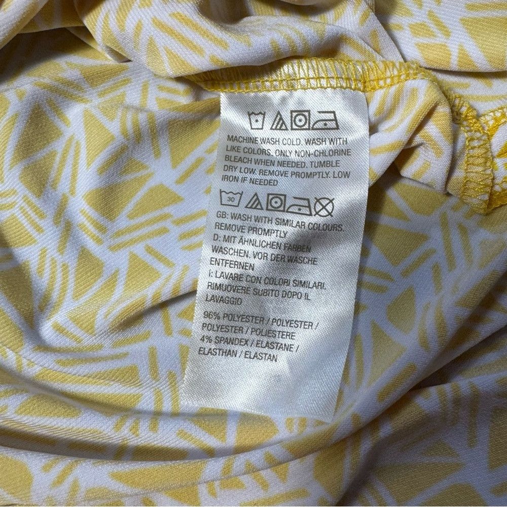 Other Susan Graver Printed Liquid Knit Sleeveless Yellow Top with Size L / US 10 / IT 46 - 8 Thumbnail