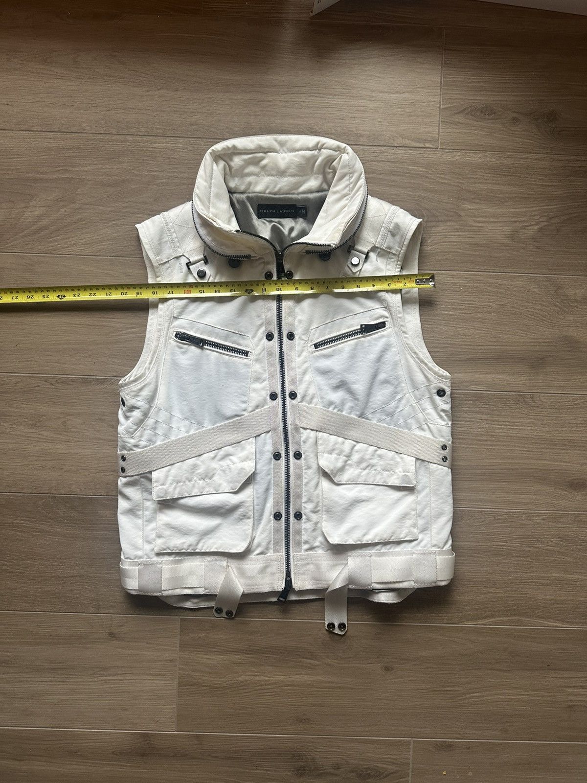 Ralph Lauren Black Label Ralph Lauren Black Label White Gimp Cargo Vest Size US XL / EU 56 / 4 - 6 Thumbnail