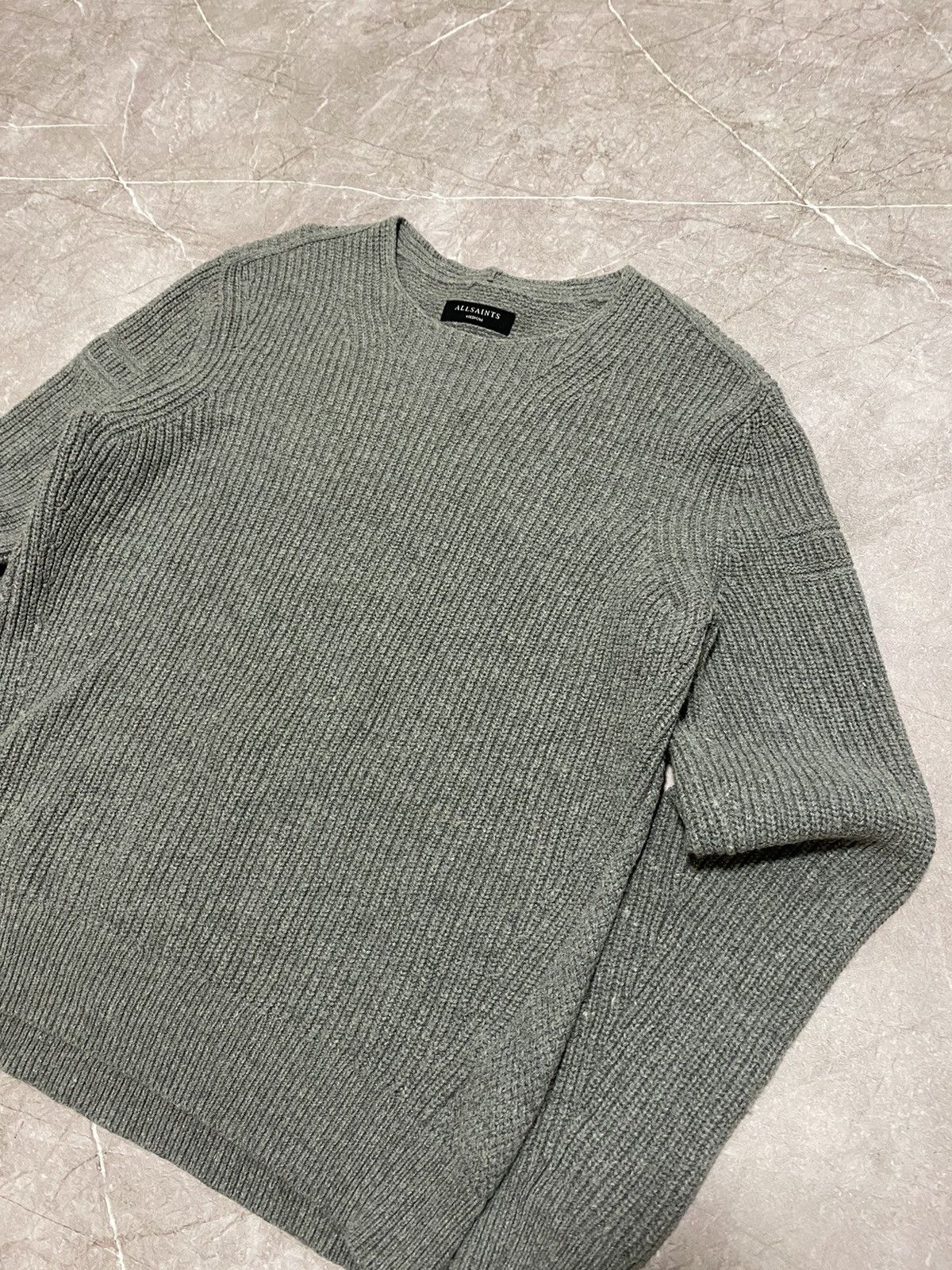 Allsaints Rare Allsaints Mens Distressed Knit Nylon/Wool Sweatshirt Size US M / EU 48-50 / 2 - 4 Thumbnail
