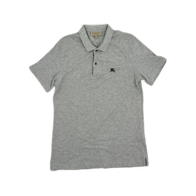 Burberry Gray Logo Embroidered Polo Shirt 0079