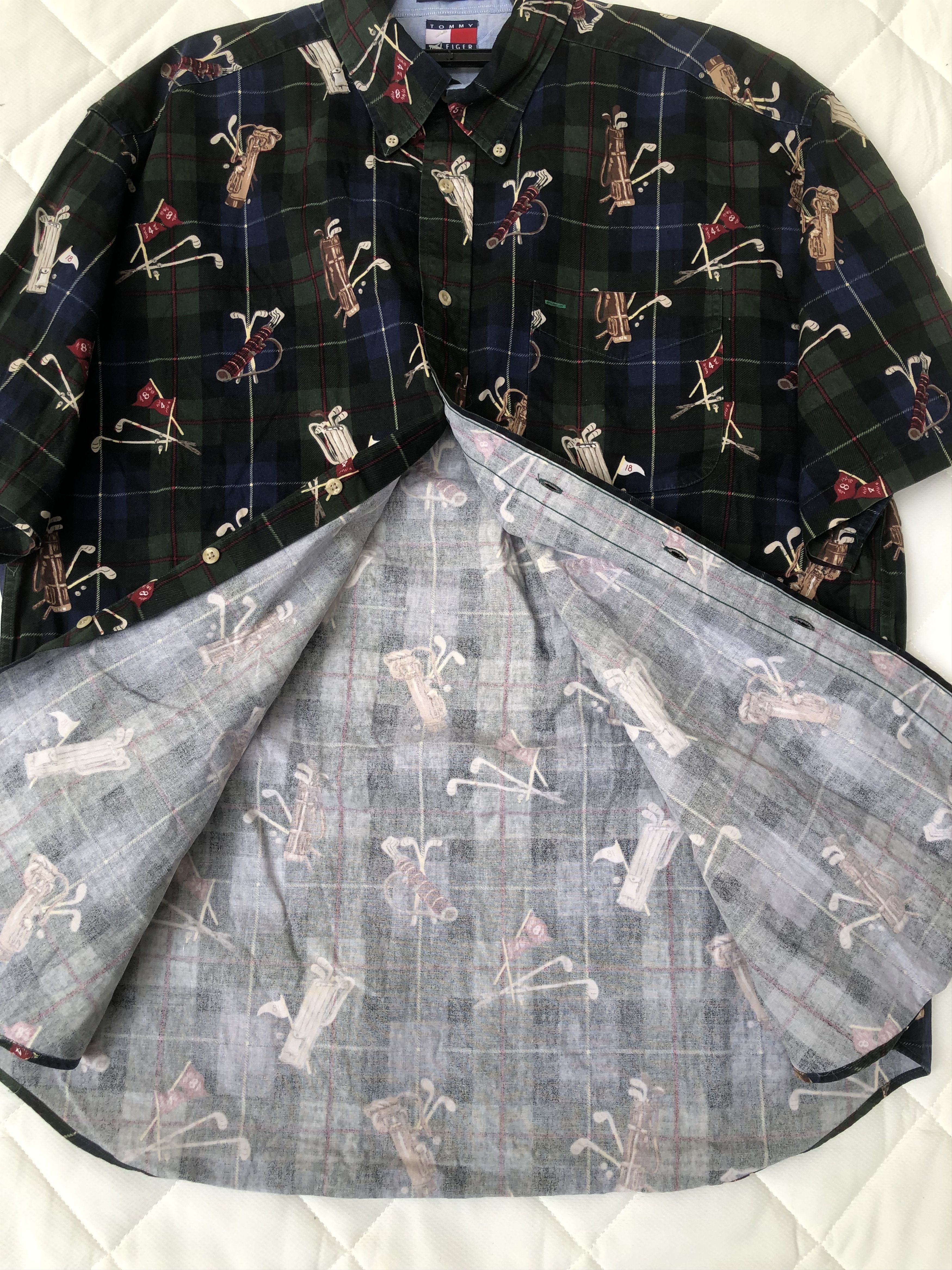 Tommy Hilfiger Vintage TOMMY HILFIGER Overprint Button Shirt Size US XL / EU 56 / 4 - 8 Thumbnail