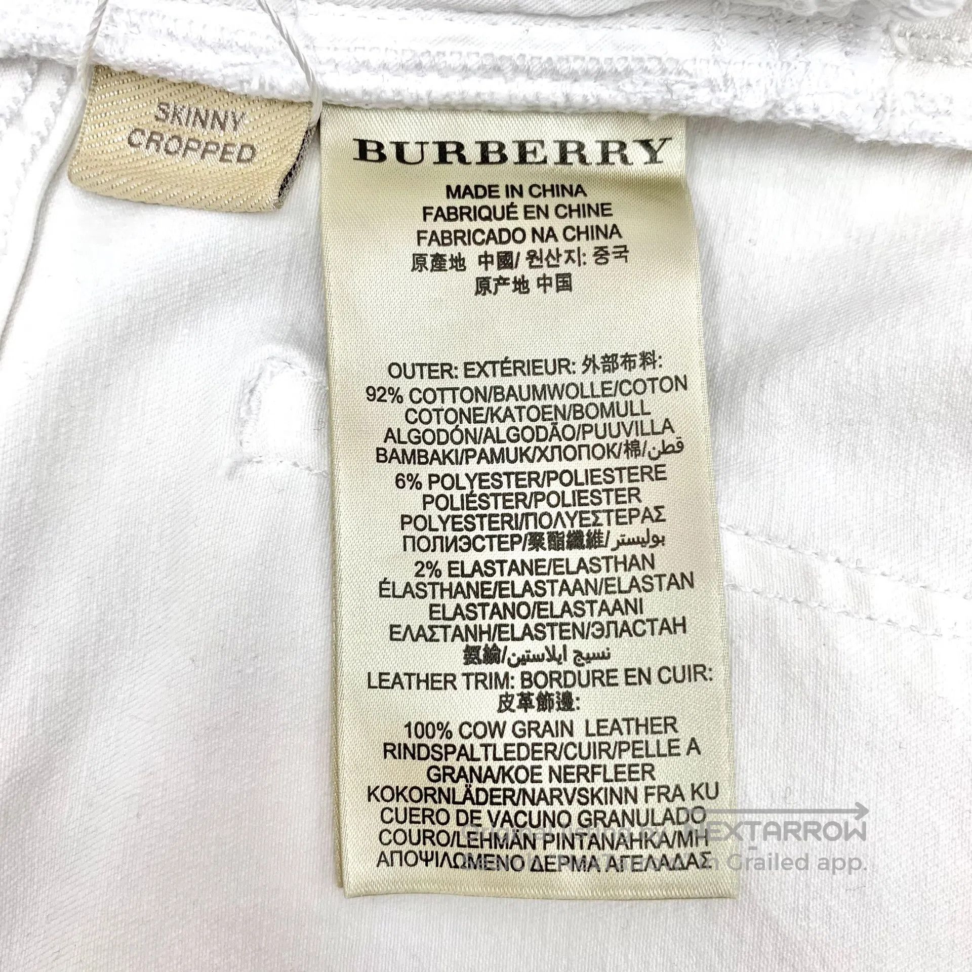 Burberry Burberry White cotton casual denim long pants| Size 25" / US 0 / IT 36 - 9 Thumbnail