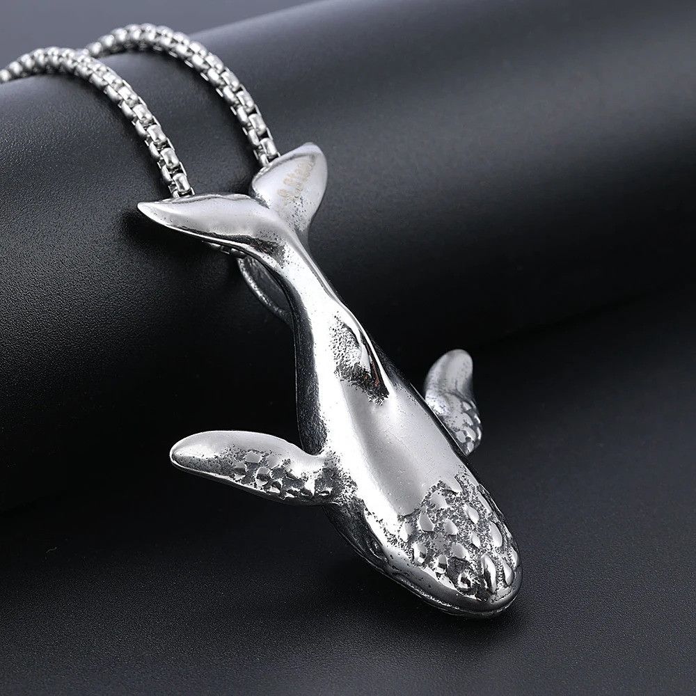 Vintage Whale Pendant Necklace Size ONE SIZE - 3 Thumbnail