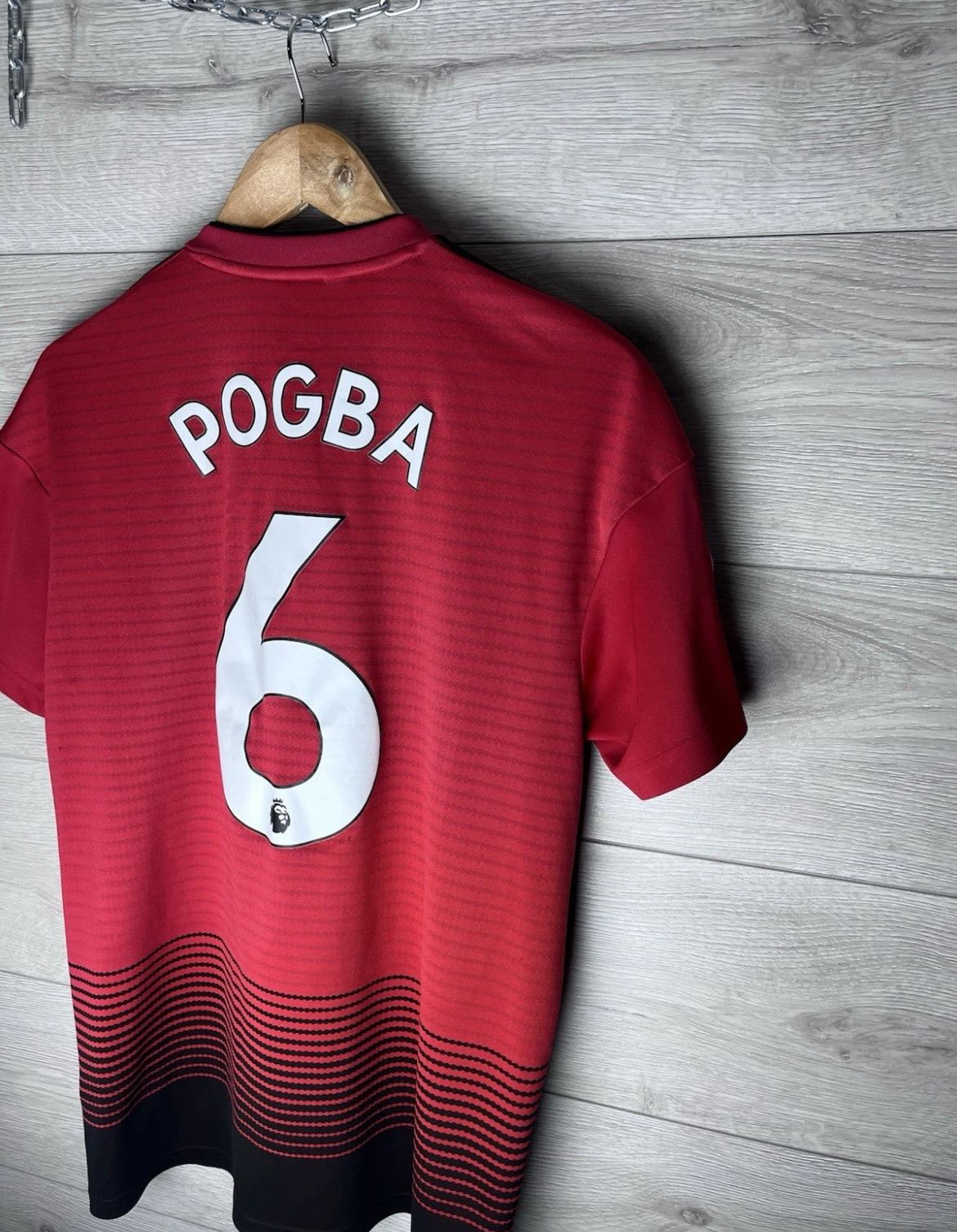 Adidas Soccer jersey adidas Manchester United #6 Pogba Men 17/2018 Size US L / EU 52-54 / 3 - 12 Thumbnail