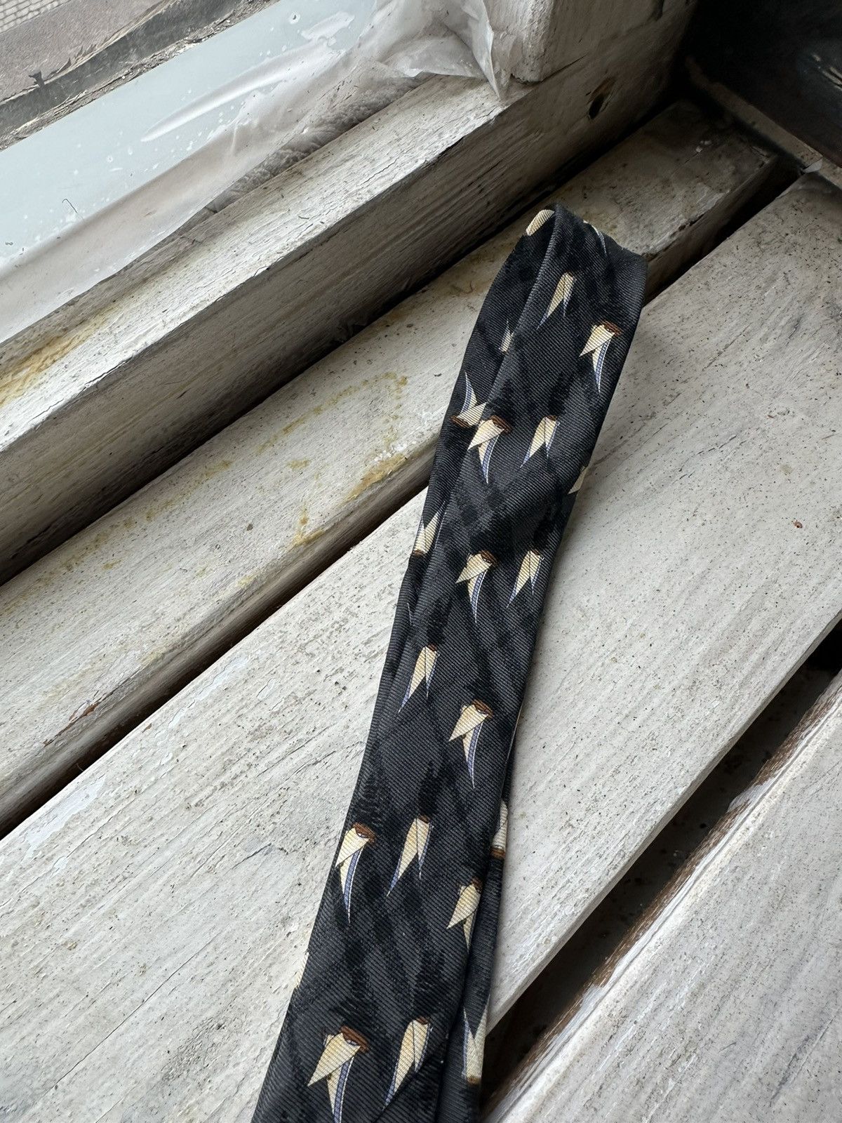 Burberry × Vintage 🚨Vintage 90s Burberrys Embroidered ship LOGO tie monogram Size ONE SIZE - 8 Thumbnail