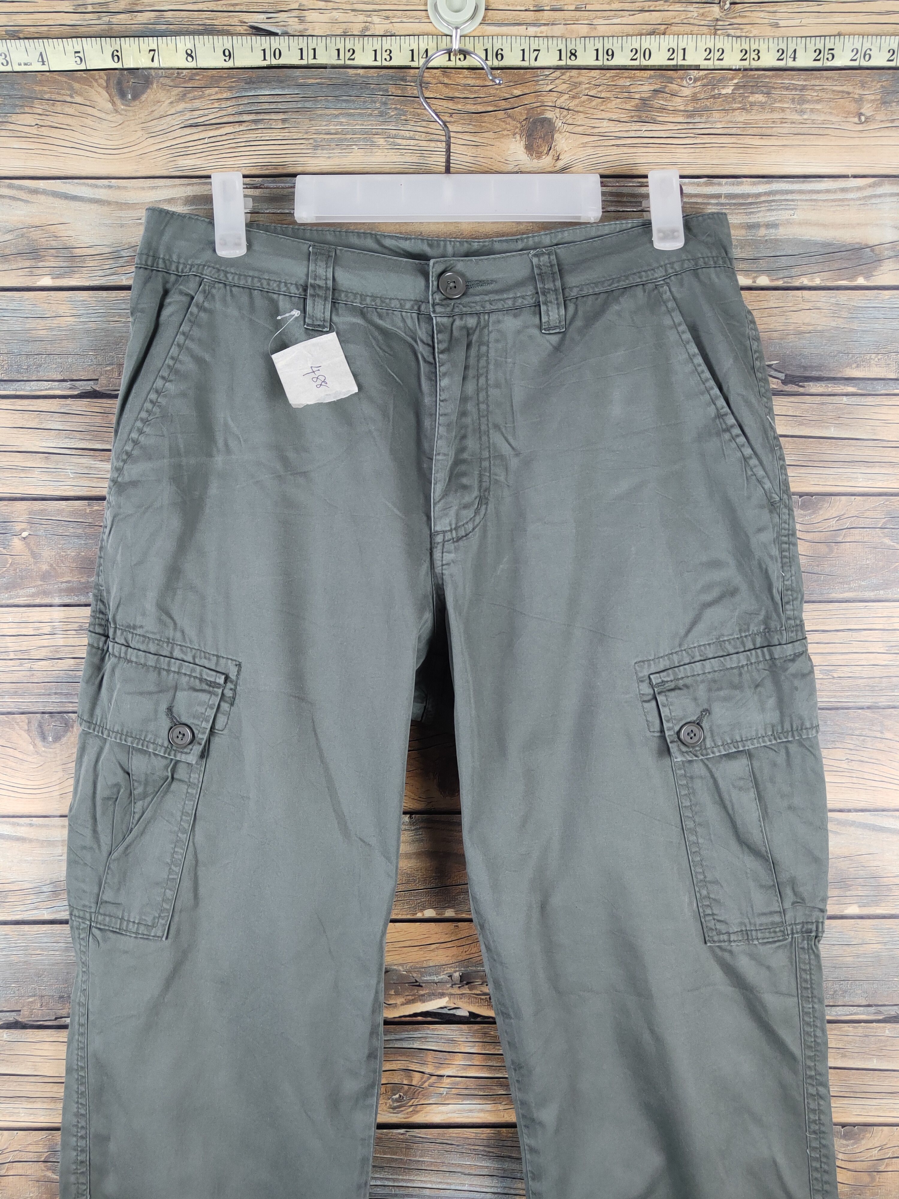 Japanese Brand DL Japanese Brand Green utility Multipocket Cargo Pants #488 Size US 31 - 2 Thumbnail
