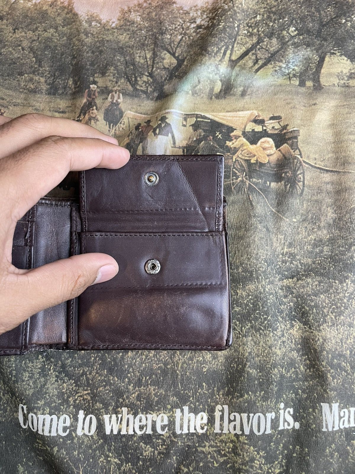 Gucci × Vintage Gucci Leather Monogram Wallet Size ONE SIZE - 6 Thumbnail