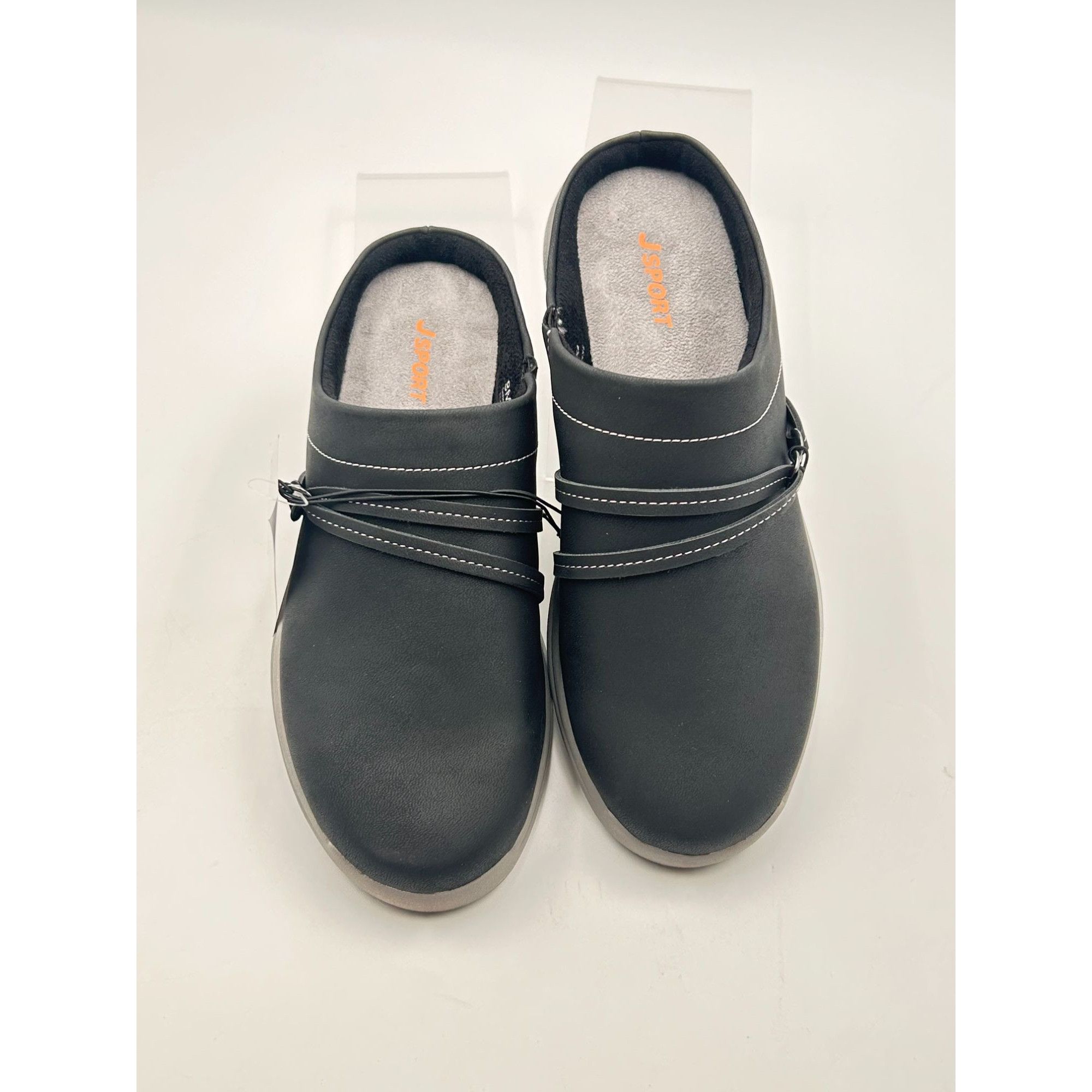 Other JSport Women US 8M Black Clog Slip On Memory Foam Comfort Sh Size US 8 / IT 38 - 2 Thumbnail