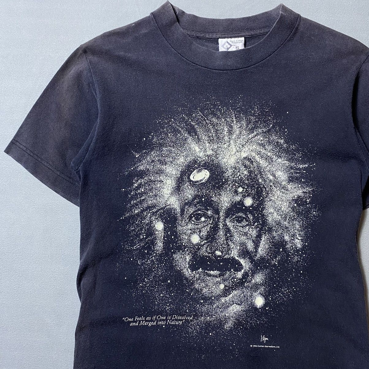 Vintage 1993 Albert Einstein Glow & Dark Faded Tee Size US S / EU 44-46 / 1 - 2 Thumbnail
