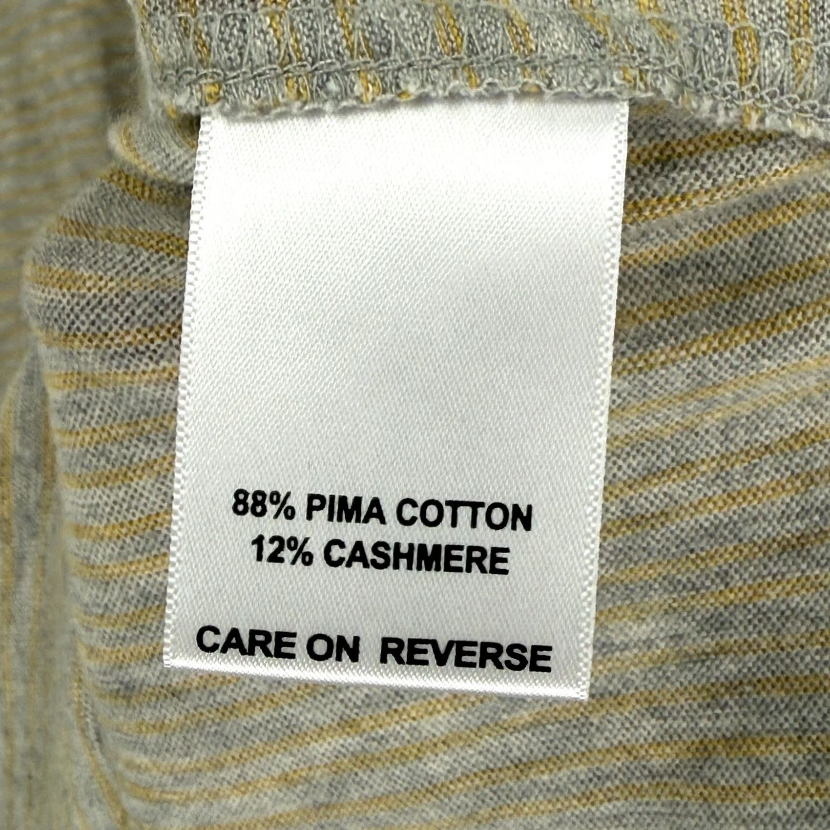 Billy Reid Billy Reid Womens Small Cotton Cashmere Pullover Long Sleeve Striped Knit Crew Neck Sweater Regular Fit Gray 3-Season Vintage? No Size S / US 4 / IT 40 - 5 Thumbnail