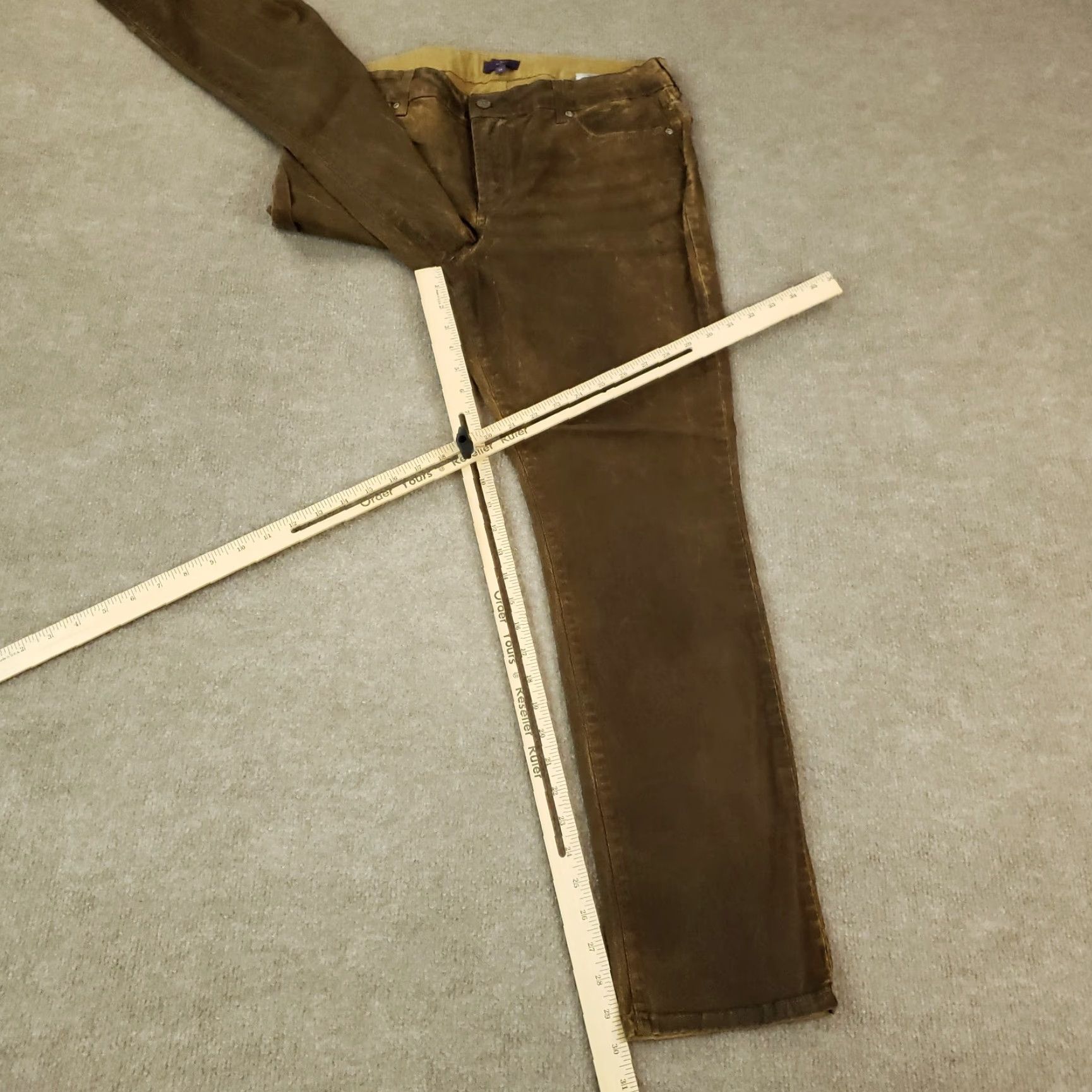 NYDJ NYDJ Brown Skinny Leg Pants Womens Size 14 32x30 Comfort Stretch Size 36" / US 14 / IT 50 - 2 Thumbnail