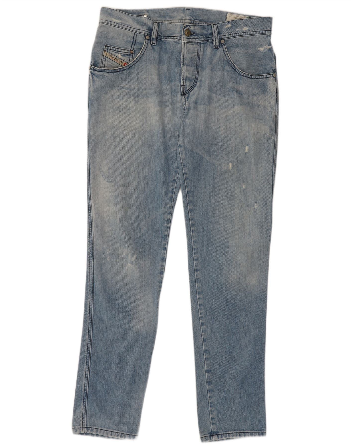 Diesel Mens Staffy Slim Jeans W30 L31 Blue Cotton Size US 30 / EU 46 - 1 Thumbnail