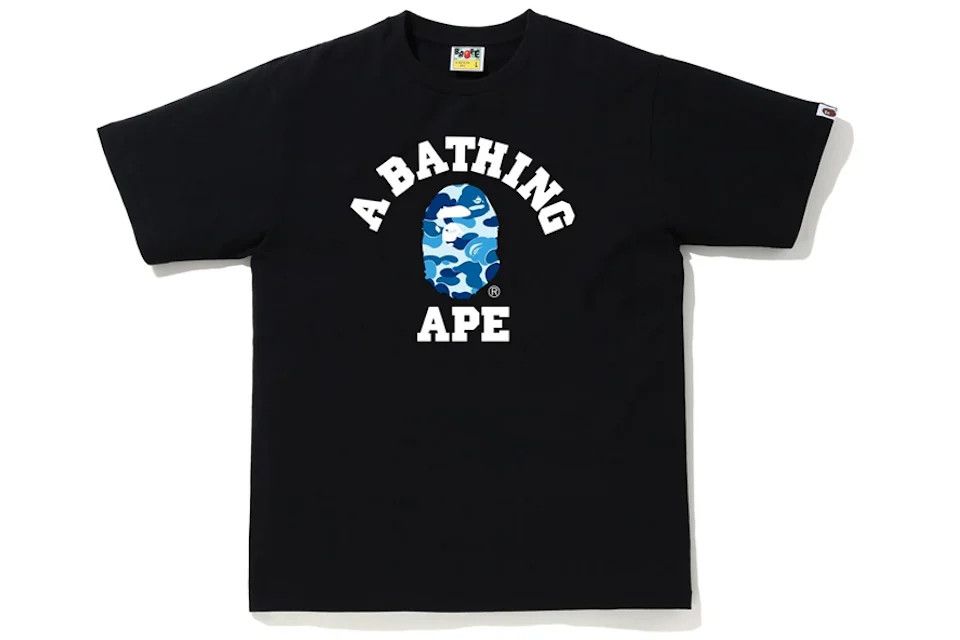 Bape BAPE ABC CAMO COLLEGE TEE BLACK BLUE Size US L / EU 52-54 / 3 - 1 Thumbnail