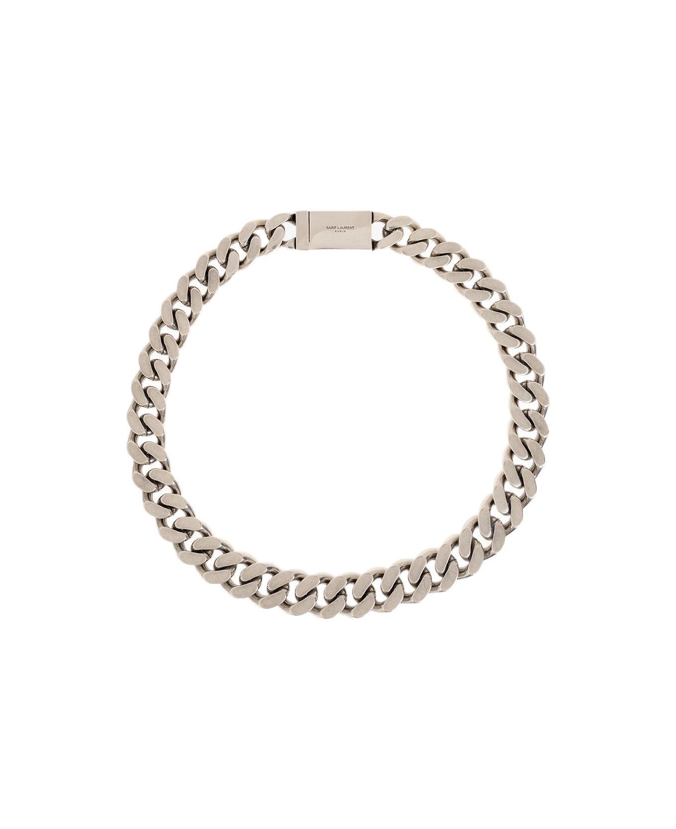 Saint Laurent Paris o1tr1nto0126 691326 Size: M / Metal Curb Chain Necklace Size ONE SIZE - 1 Thumbnail