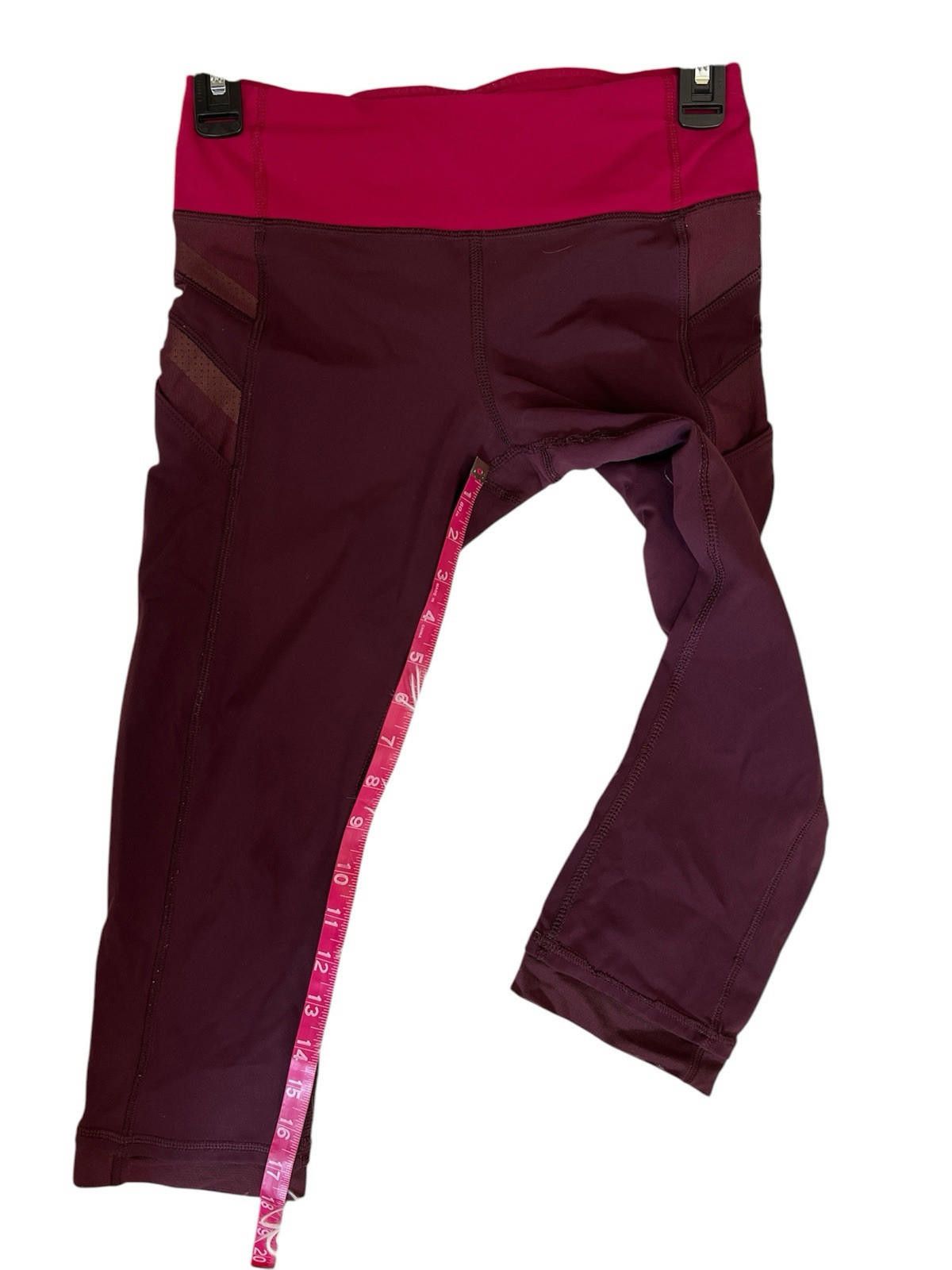 Designer Lululemon Womens Size 4 Crop Leggings Bumble Berry Size 27" / US 4 / IT 40 - 8 Thumbnail
