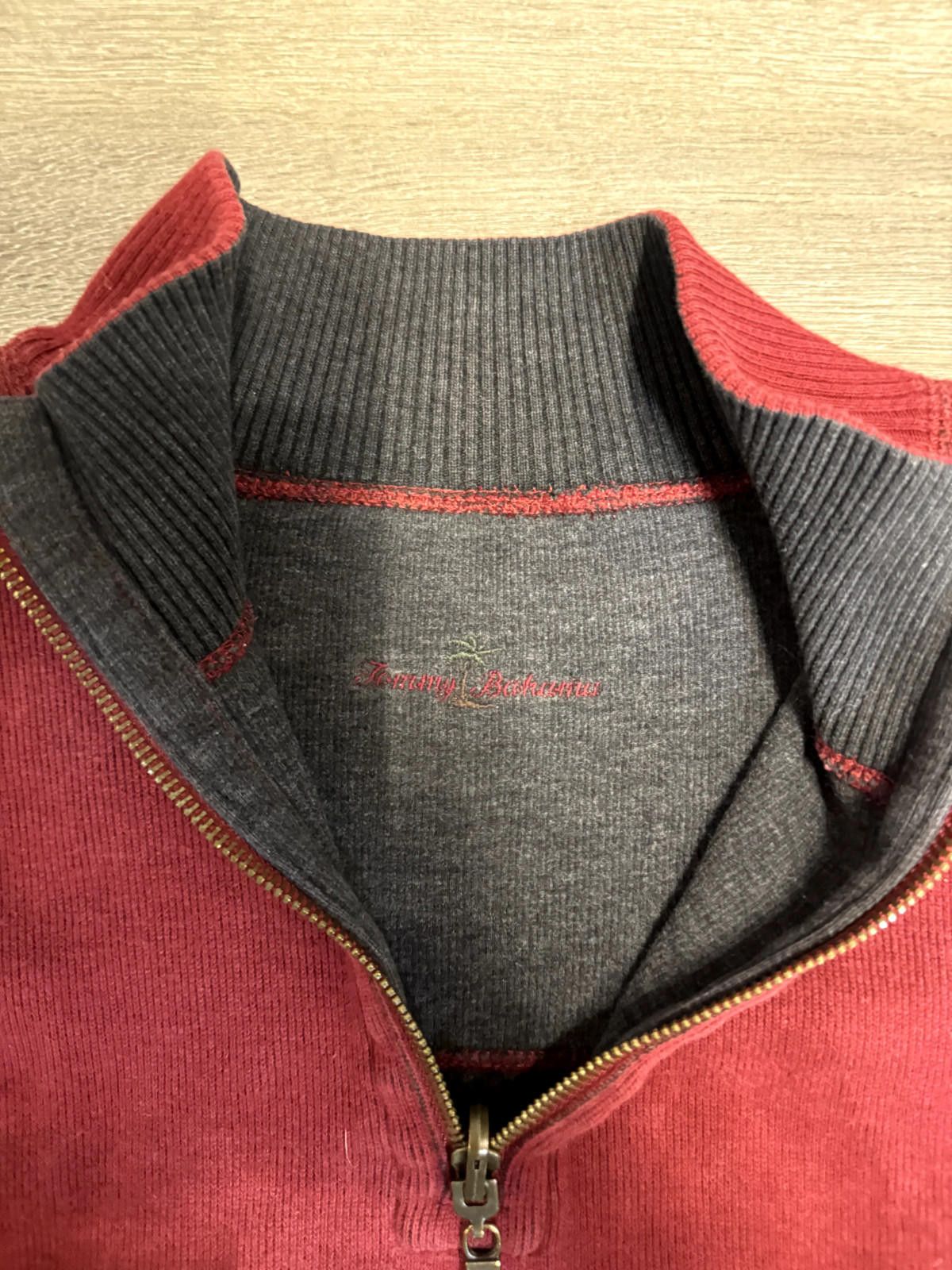 Tommy Bahama Tommy Bahama Sweater Men Size XL Red Quarter Zip Pullover Size US XL / EU 56 / 4 - 4 Thumbnail