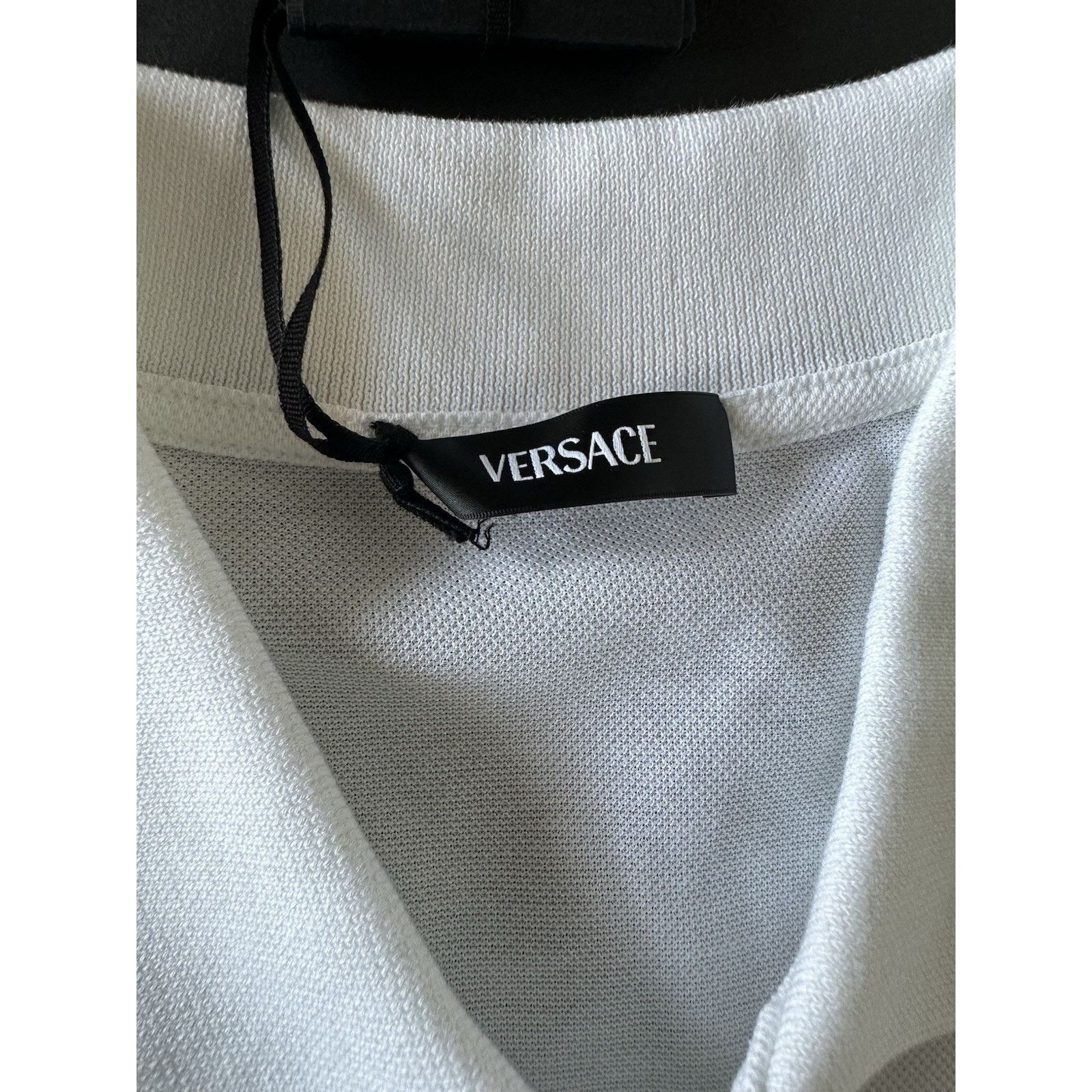 Versace Versace White Piquet Cotton Polo Shirt 2XL 1013906 NWT $800 Size US XXL / EU 58 / 5 - 7 Thumbnail
