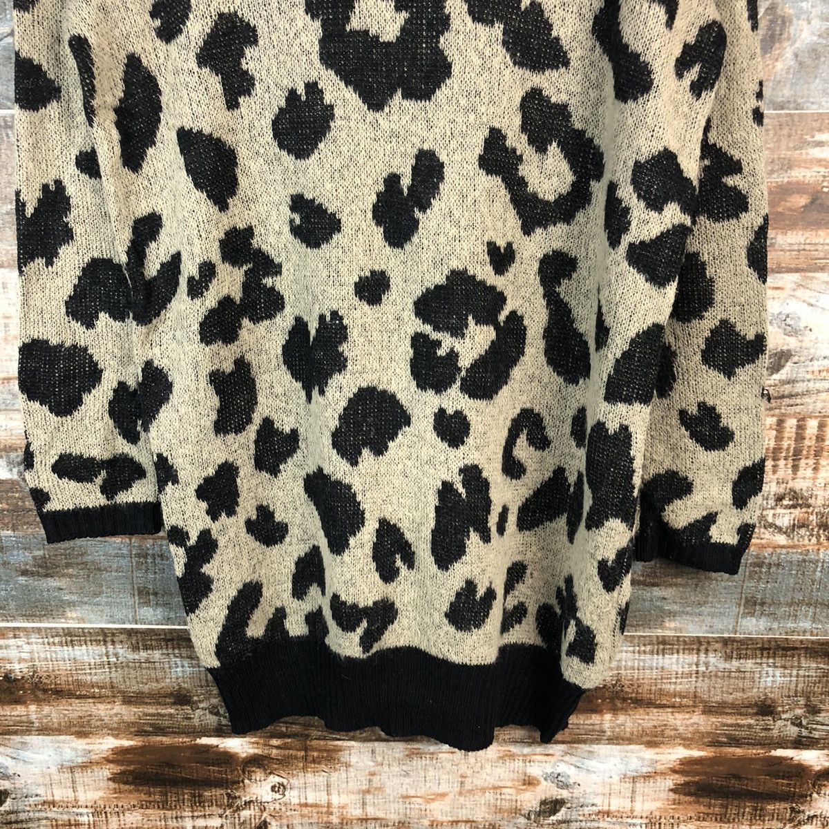 Homespun Knitwear × Japanese Brand Loola Loloars Leopard Turtle Neck Knitwear #A1964 Size US M / EU 48-50 / 2 - 6 Thumbnail