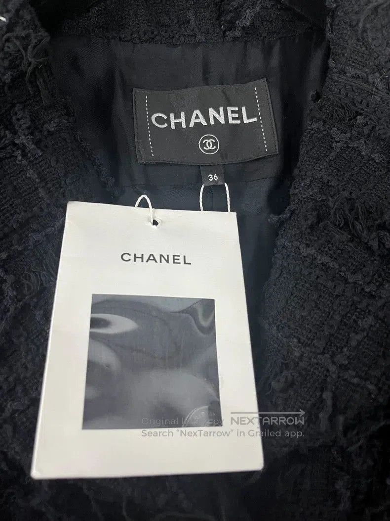 Chanel Chanel 22P Black Lapel Fringe Jacket. Size US M / EU 48-50 / 2 - 4 Thumbnail