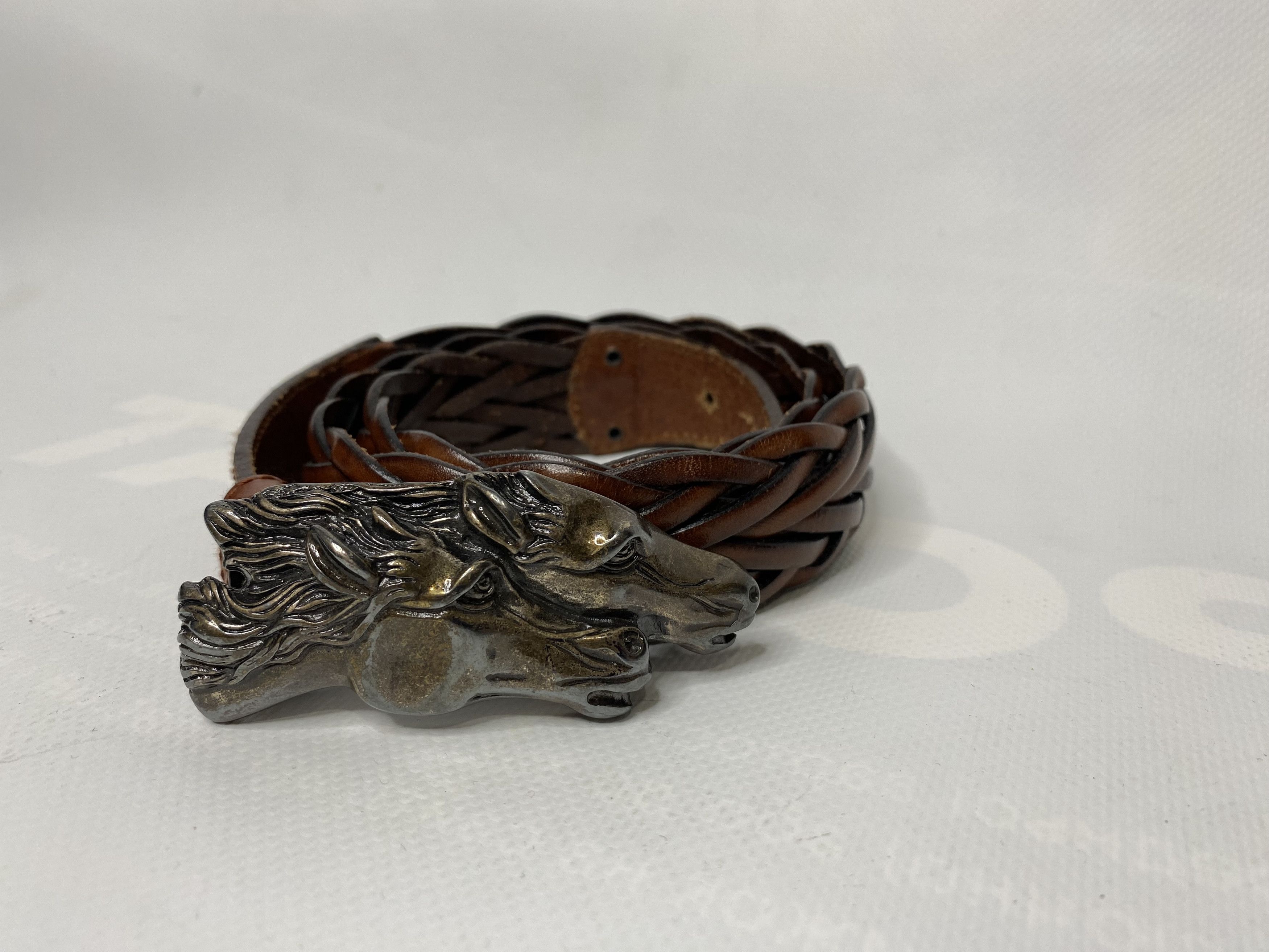 Leather × Vintage MARC CAIN BELT WOMEN LEATHER HORSE BELT BROWN LEATHER Size ONE SIZE - 1 Thumbnail