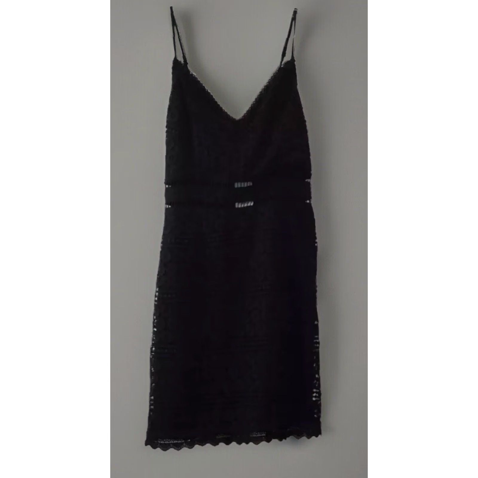 Abercrombie & Fitch Abercrombie & Fitch Dress Black Lace Eyelet Waist Detail Mini Sundress S Womens SM (New) Size S / US 4 / IT 40 - 2 Thumbnail
